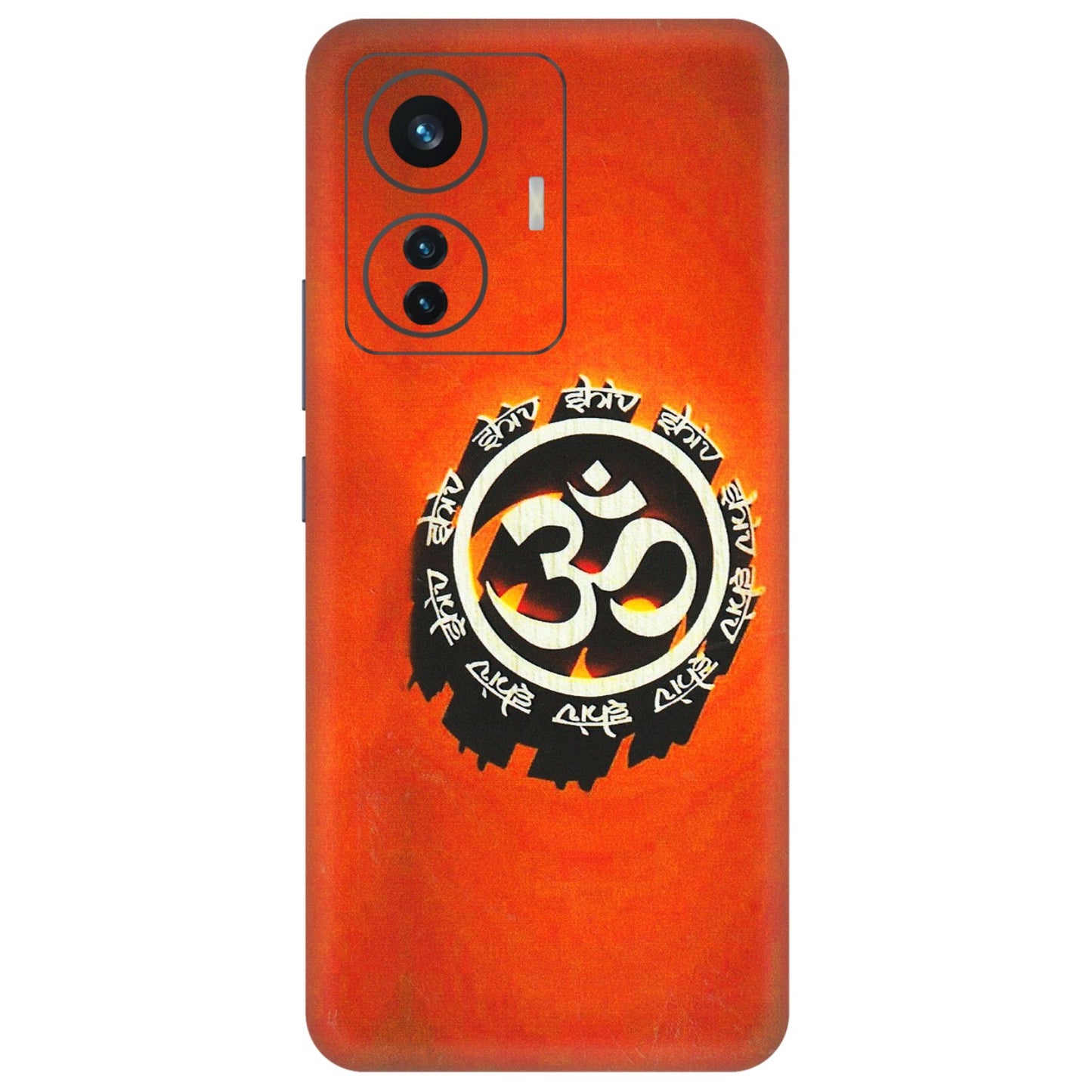 IQOO Phone Skins (All Models) - Aum Shiv Orange - 3D Embossed Finish (L-32) IQOO Z6 PRO 5G