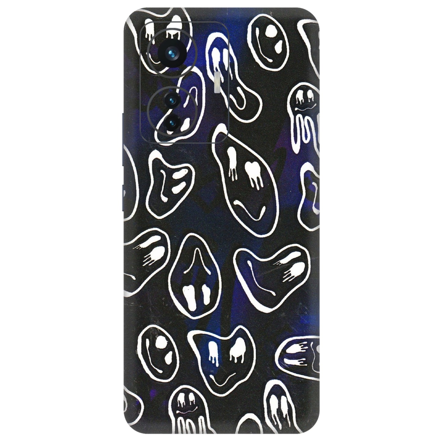IQOO Phone Skins (All Models) - Distorted Smileys - 3D Embossed Finish (L-92) IQOO Z6 PRO 5G