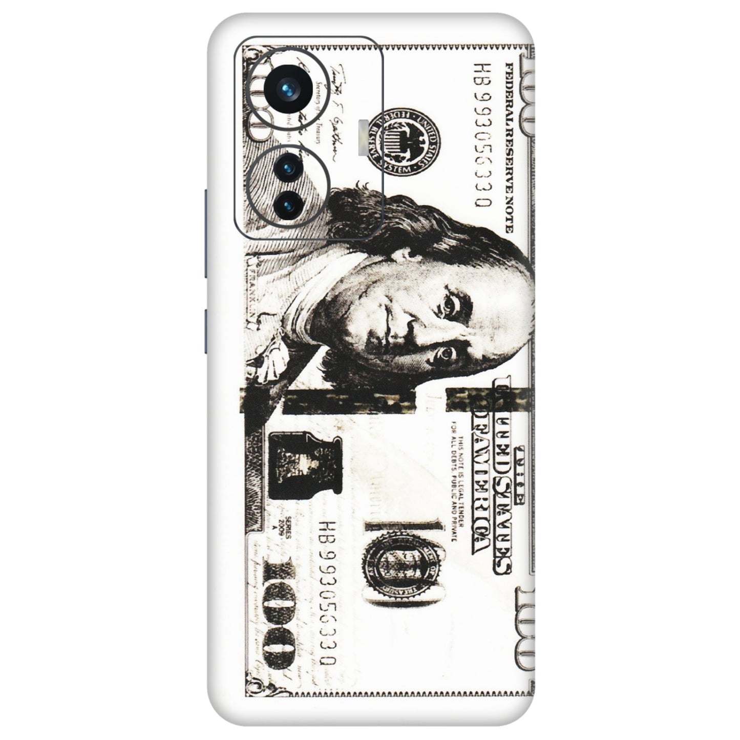 IQOO Phone Skins (All Models) - 100 Dollar Currency - Transparent Finish (T-01) IQOO Z6 PRO 5G