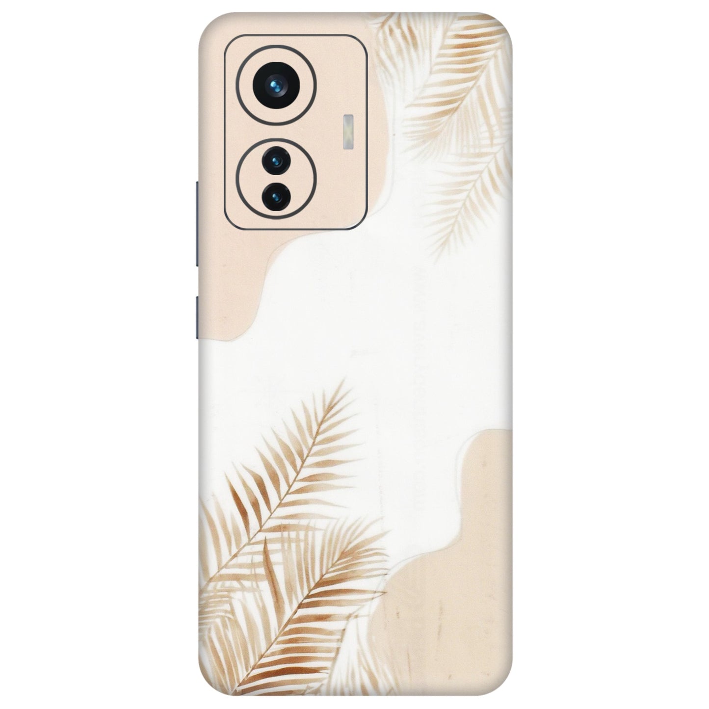 IQOO Phone Skins (All Models) - Gold Petals Abstract - Transparent Finish (T-08) IQOO Z6 PRO 5G