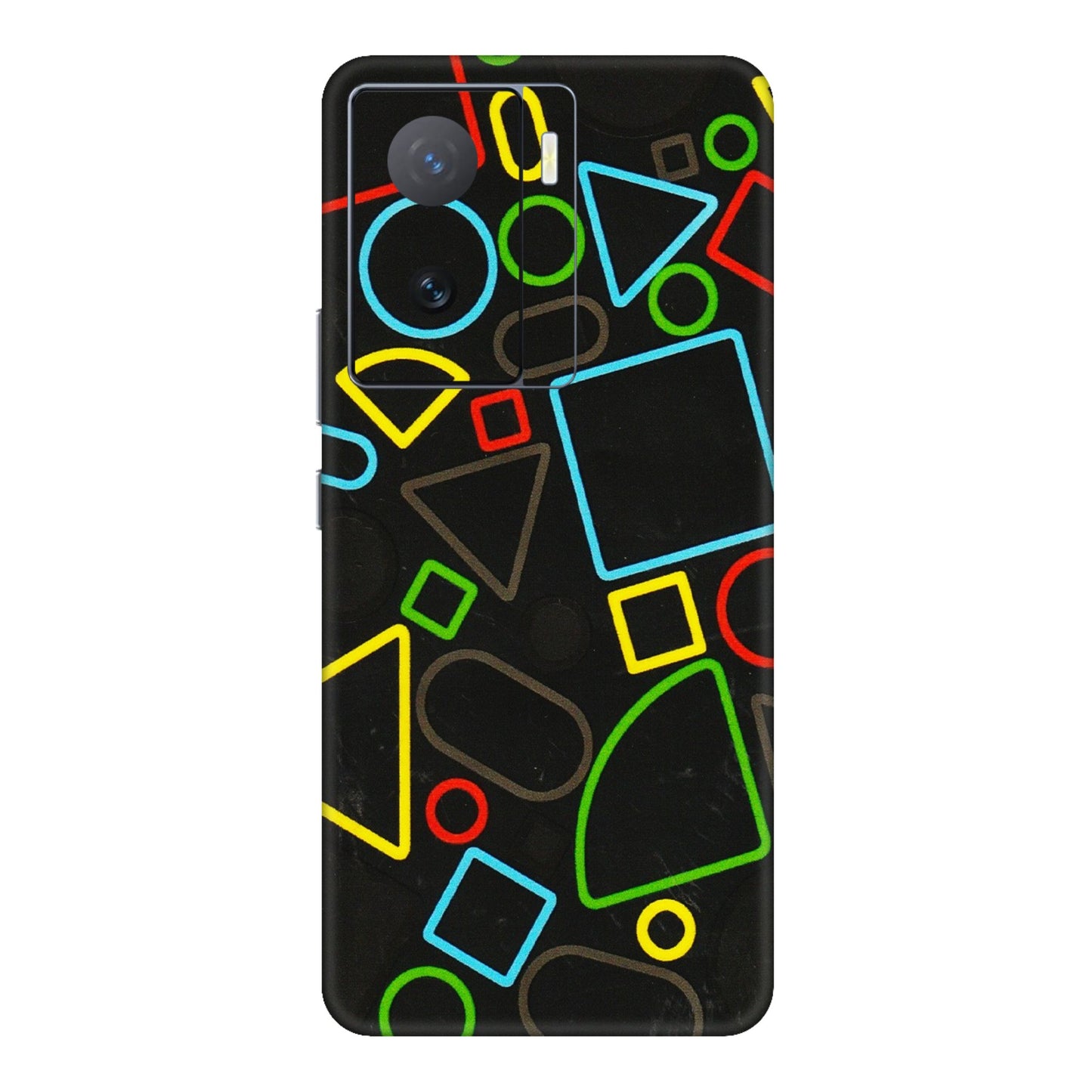 IQOO Phone Skins (All Models) - Black Shapes - 3D Embossed Finish (L-131) IQOO Z7