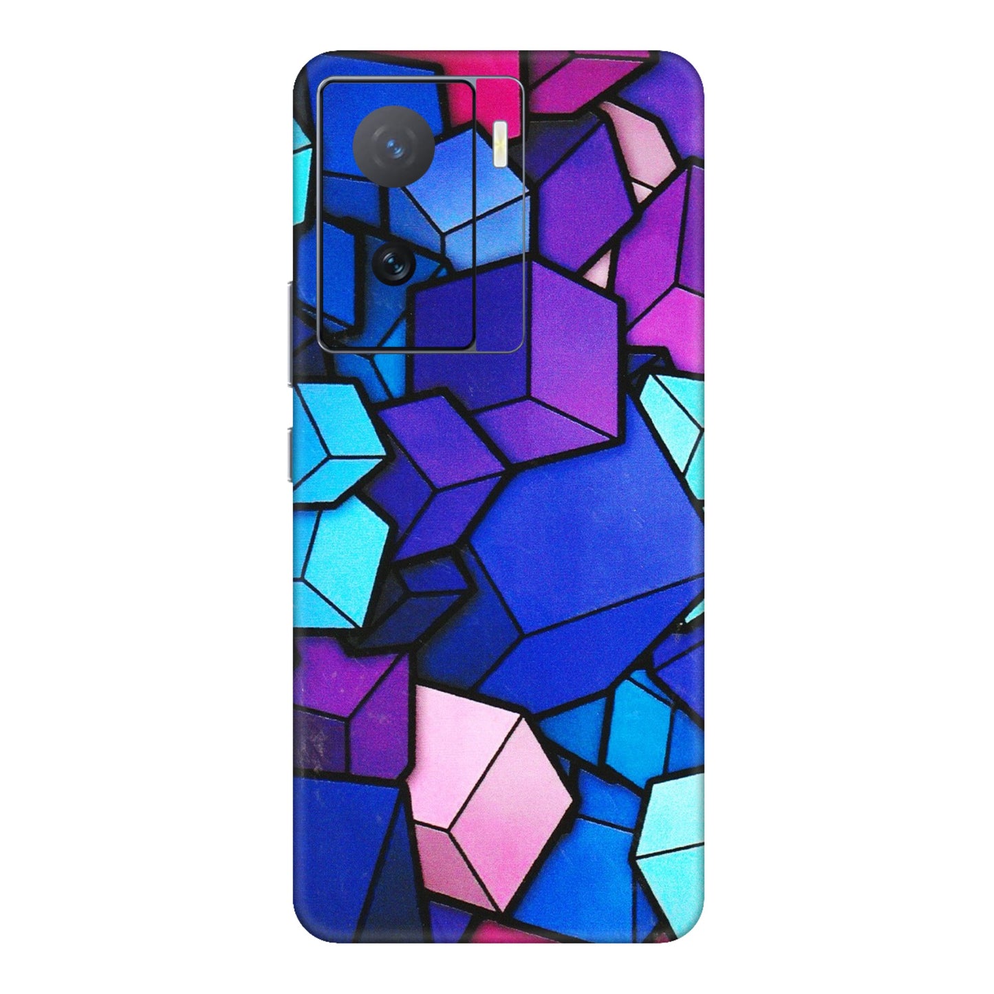 IQOO Phone Skins (All Models) - Cube Doodle - 3D Embossed Finish (L-141) IQOO Z7