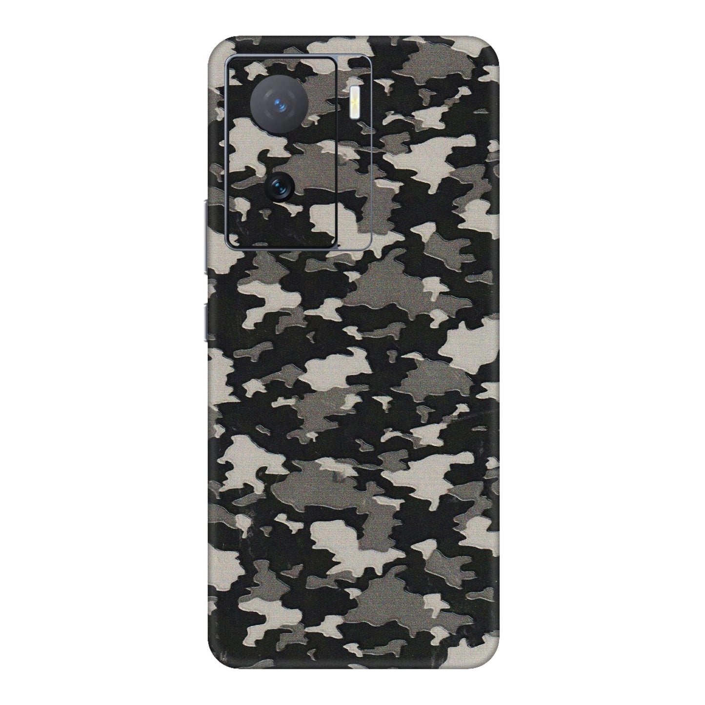 IQOO Phone Skins (All Models) - Black/Grey Camoflaunge - 3D Embossed Finish (L-142) IQOO Z7