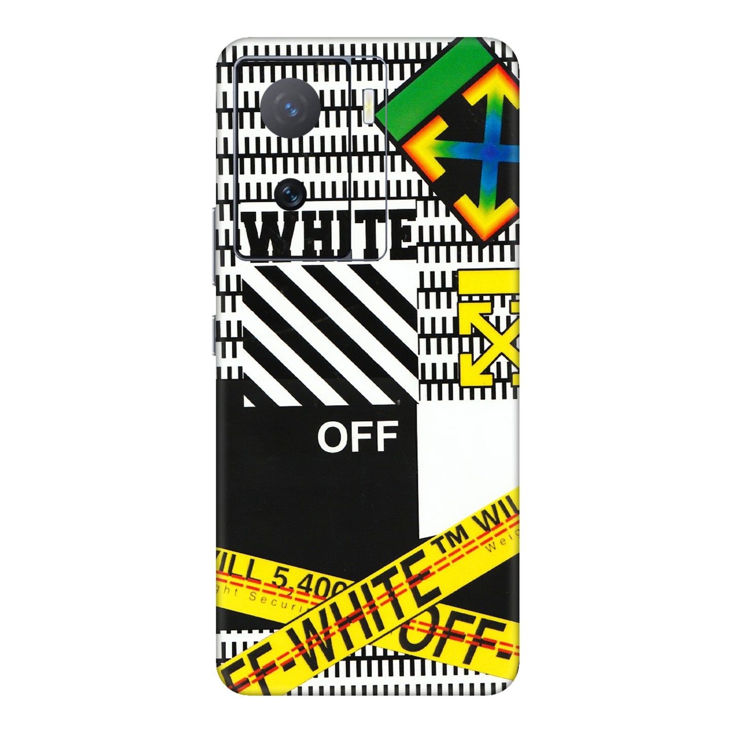 IQOO Phone Skins (All Models) - White Off Abstract - 3D Embossed Finish (L-172) IQOO Z7