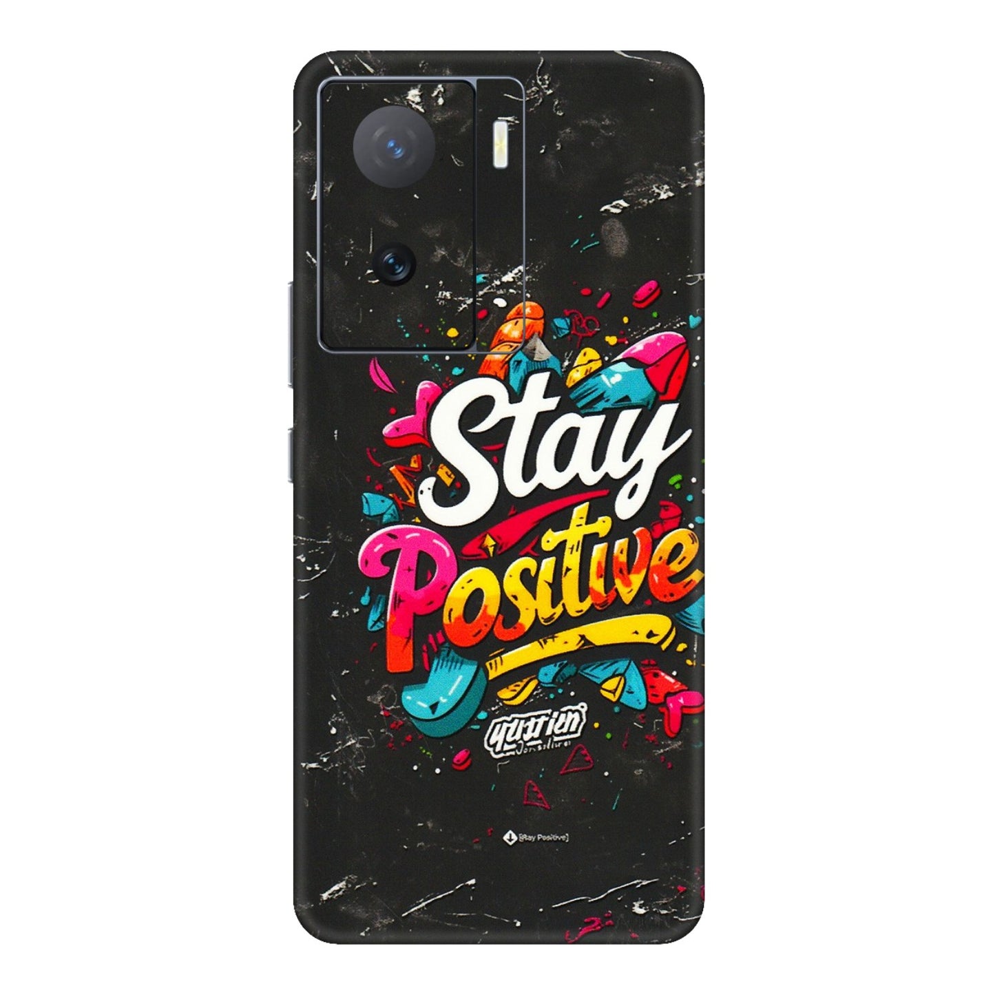 IQOO Phone Skins (All Models) - Stay Positive Black - 3D Embossed Finish (L-31) IQOO Z7