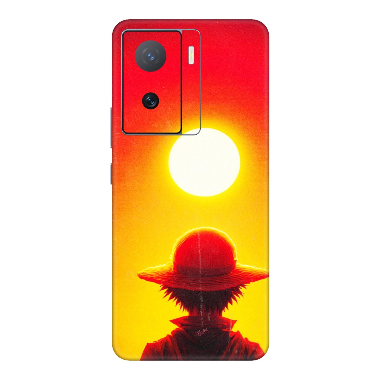 IQOO Phone Skins (All Models) - Cool Sunset With Monkey D.Luffy Anime - 3D Embossed Finish (L-329) IQOO Z7