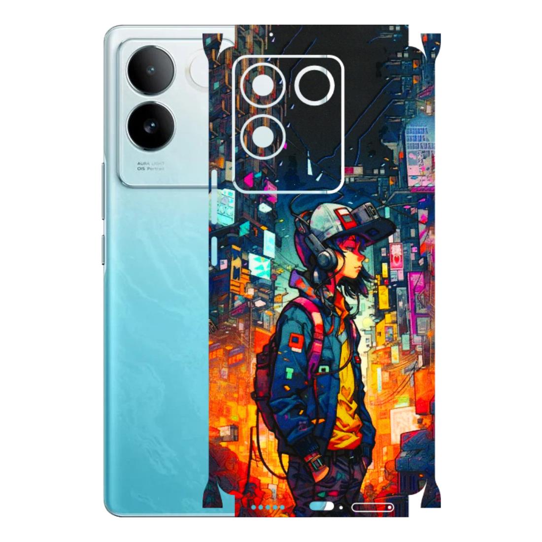 IQOO Phone Skins (All Models) - Street Anime Guy - 3D Embossed Finish (L-158) IQOO Z7 Pro