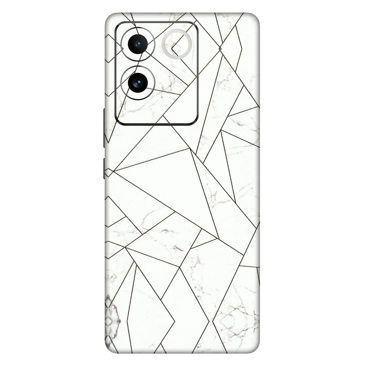 IQOO Phone Skins (All Models) - Luxury White Marble Effect - 3D Embossed Finish (L-168) IQOO Z7 Pro