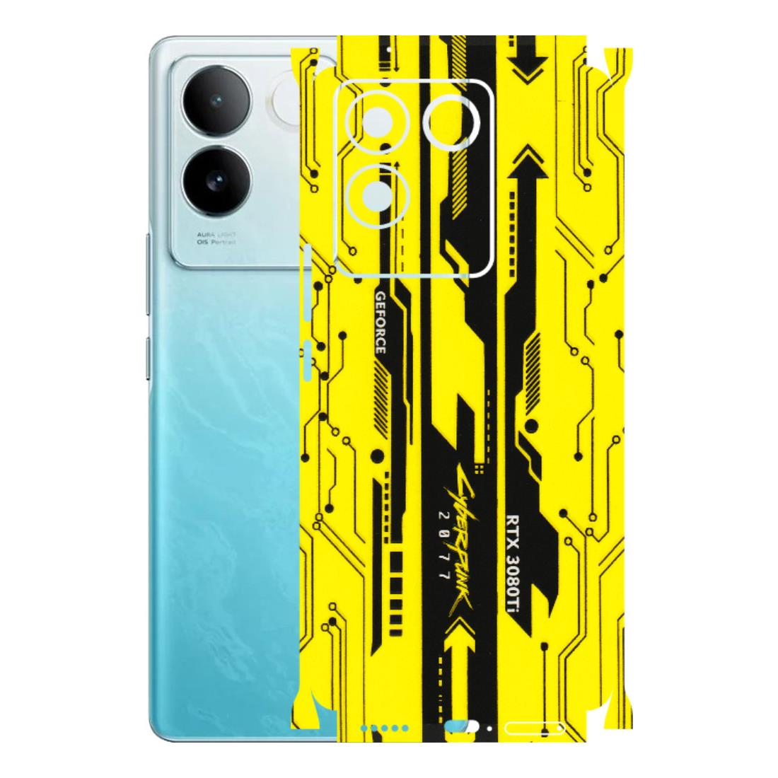 IQOO Phone Skins (All Models) - Yellow Cyberpunk - 3D Embossed Finish (L-93) IQOO Z7 Pro