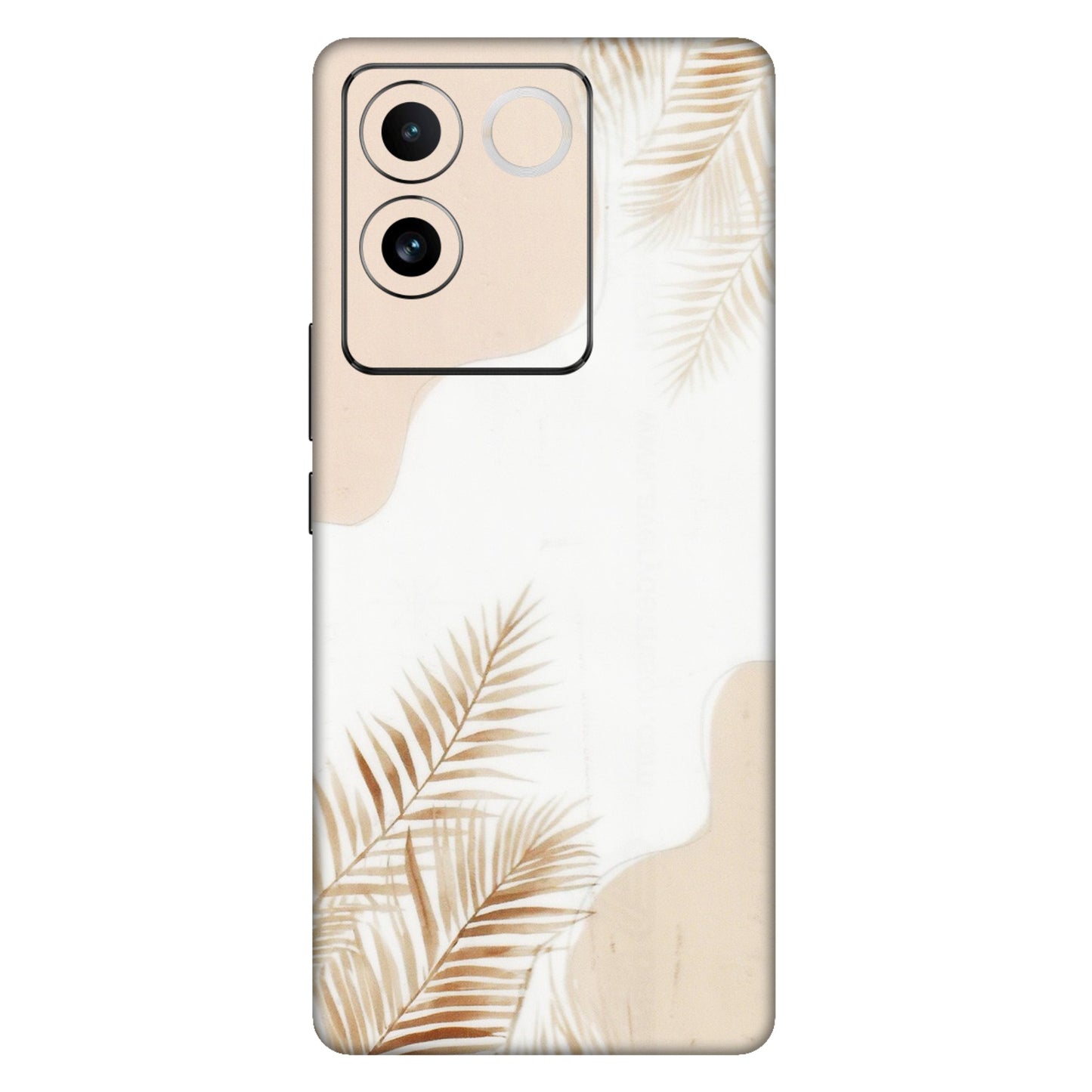 IQOO Phone Skins (All Models) - Gold Petals Abstract - Transparent Finish (T-08) IQOO Z7 Pro