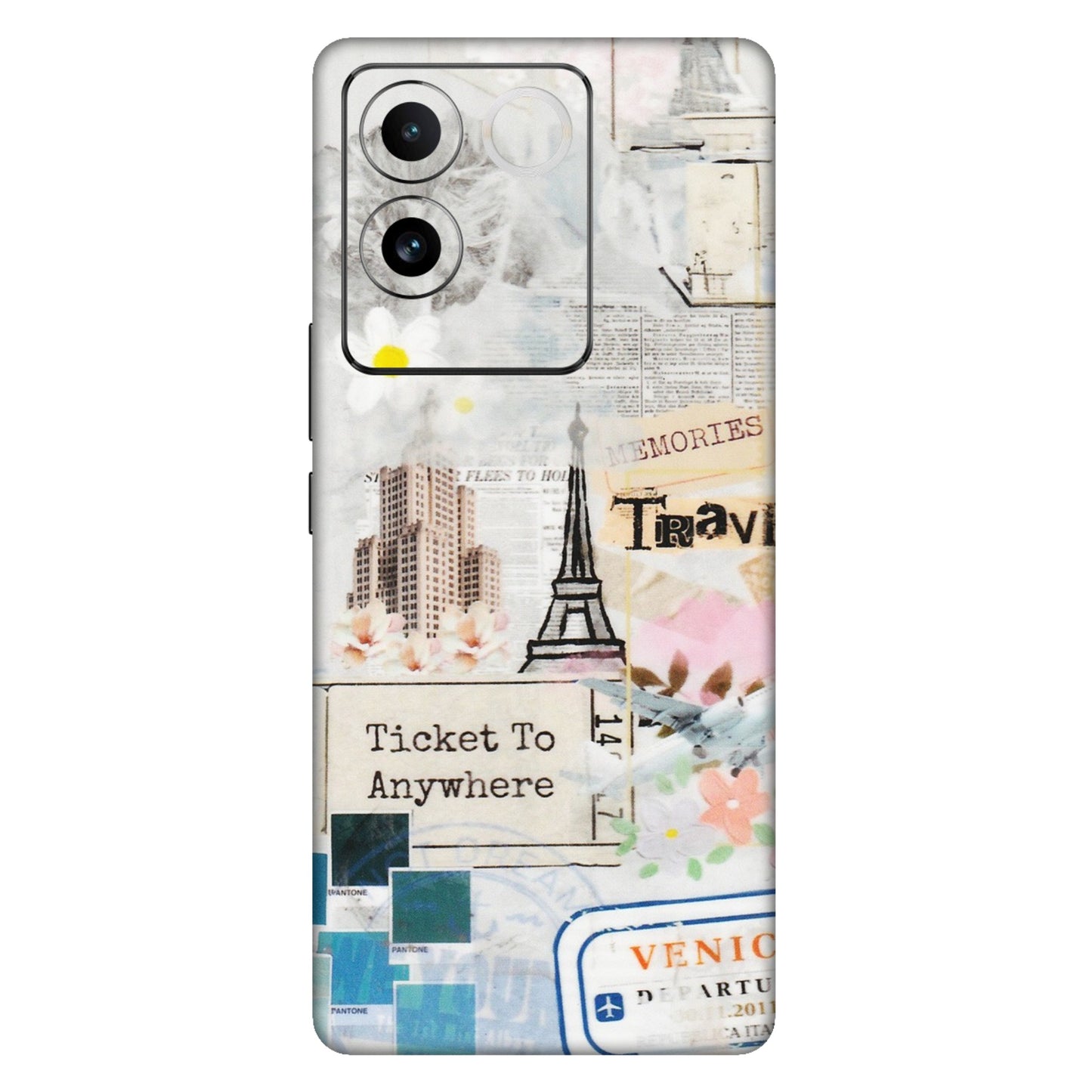 IQOO Phone Skins (All Models) - Travel Memories - Transparent Finish (T-09) IQOO Z7 Pro