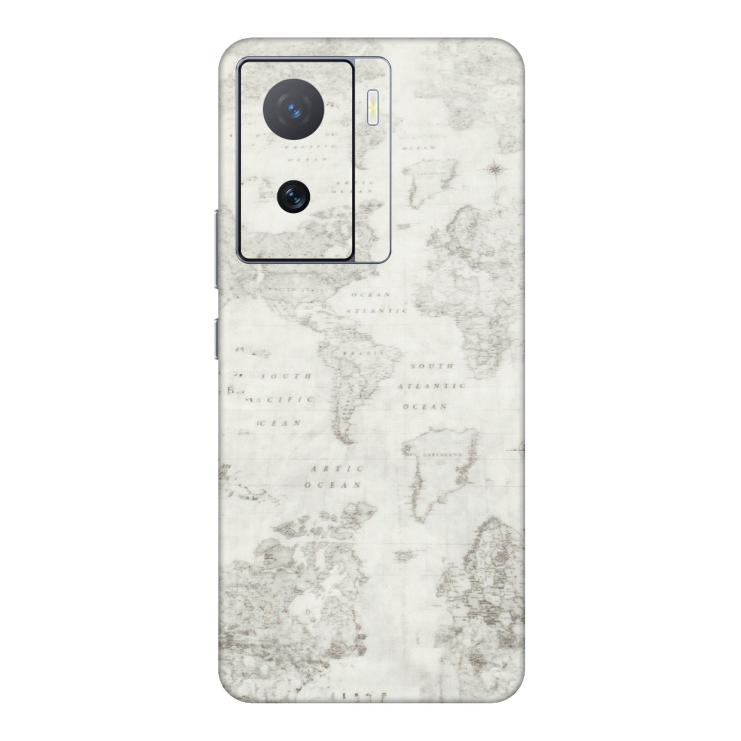 IQOO Phone Skins (All Models) - World Travel Map - Transparent Finish (T-04) IQOO Z7