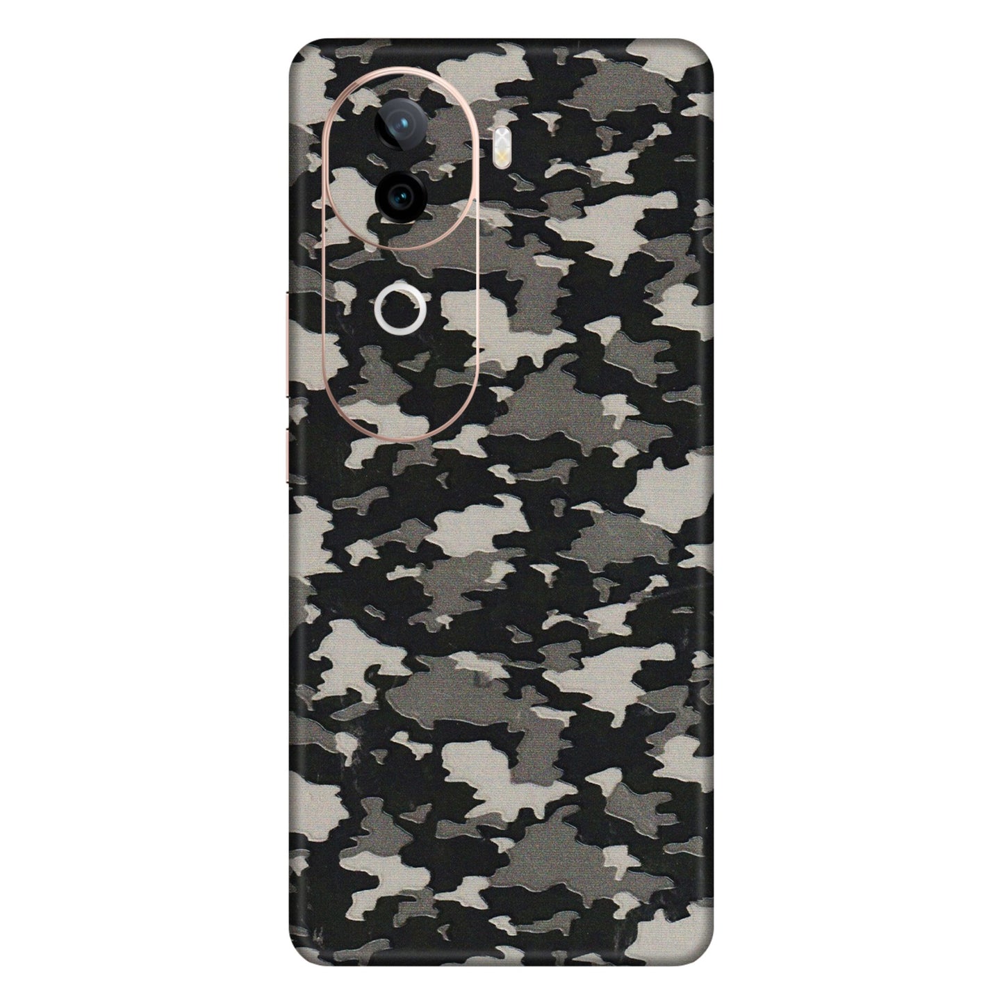 IQOO Phone Skins (All Models) - Black/Grey Camoflaunge - 3D Embossed Finish (L-142) IQOO Z9S