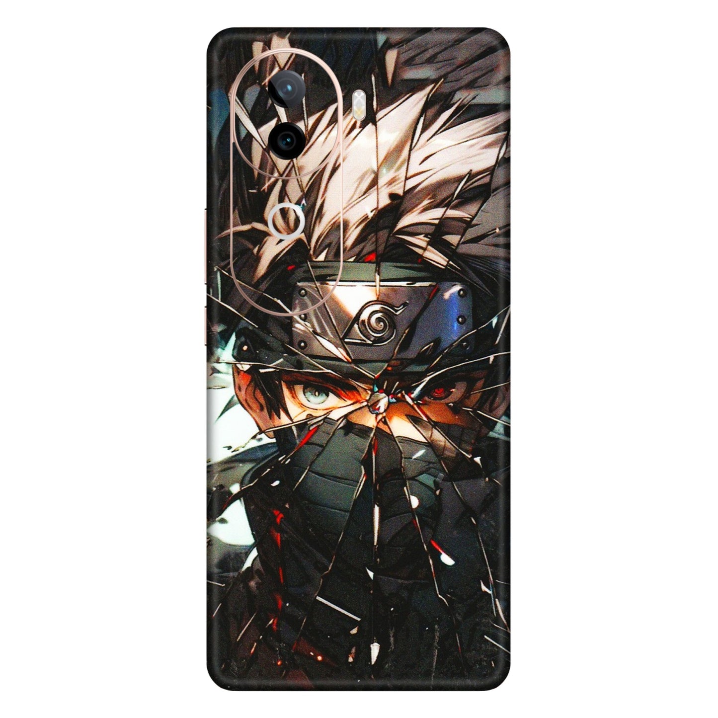 IQOO Phone Skins (All Models) - Kakashi Shattered Glass Effect - 3D Embossed Finish (L-237) IQOO Z9S
