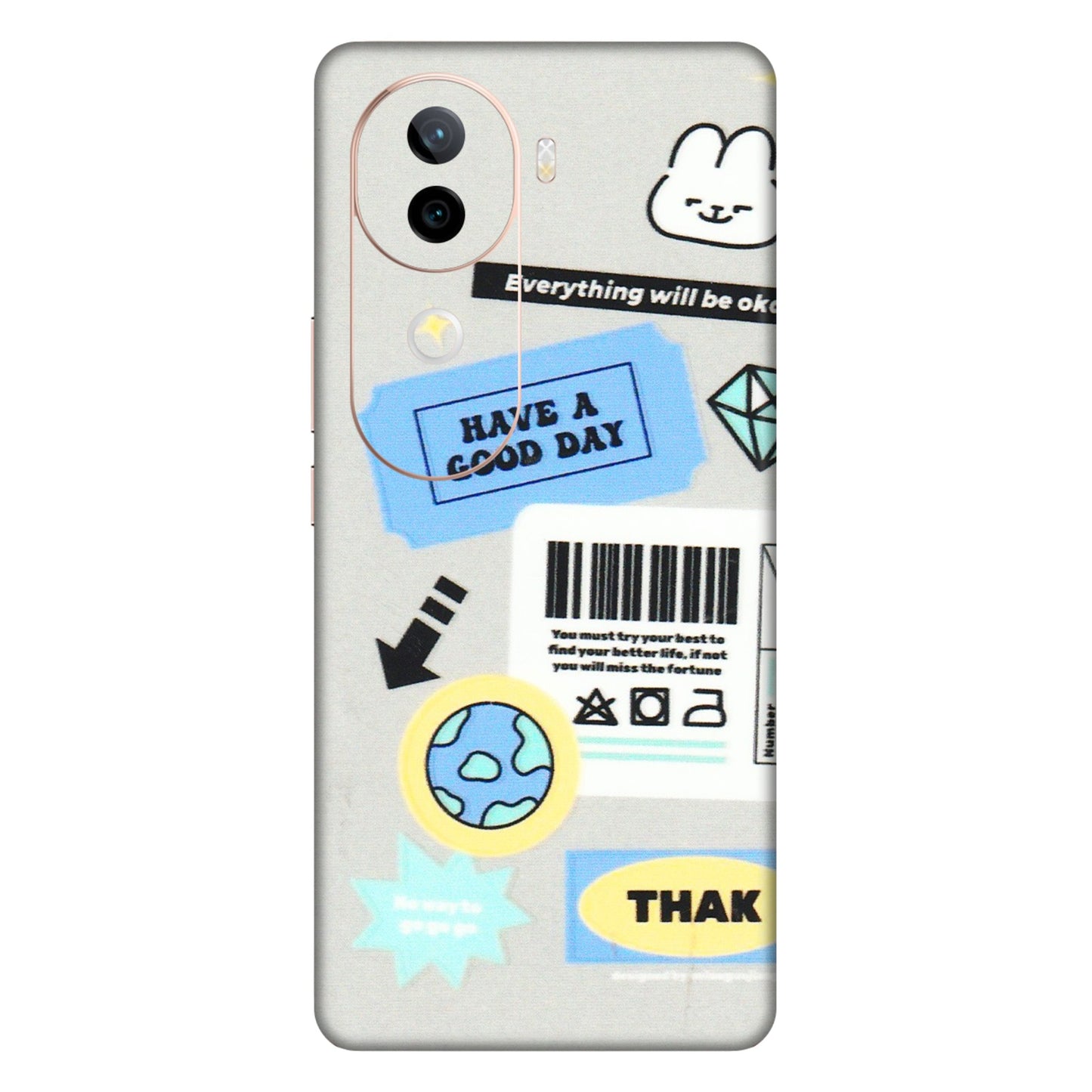 IQOO Phone Skins (All Models) - Will Be Okay Design - 3D Embossed Finish (L-316) IQOO Z9S
