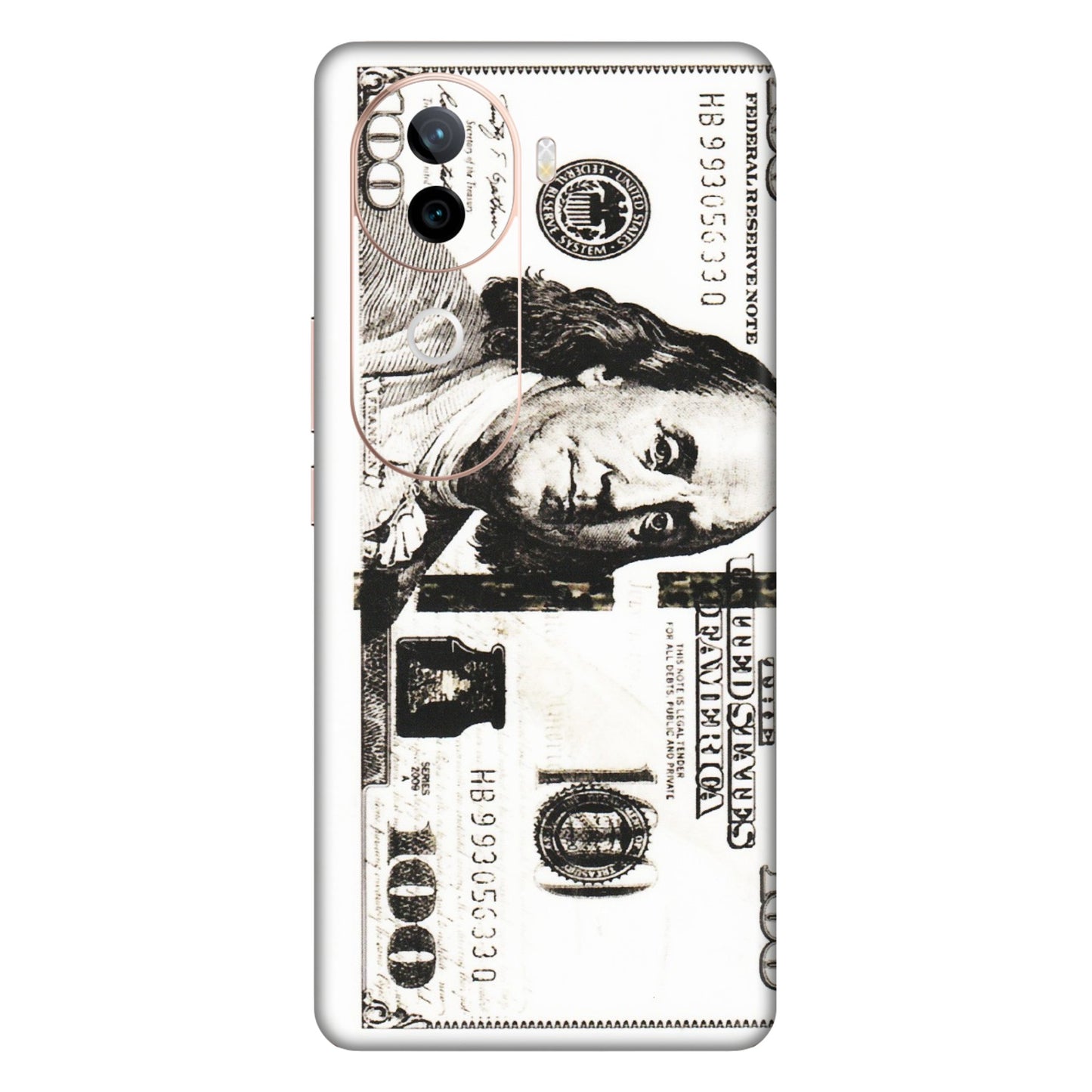 IQOO Phone Skins (All Models) - 100 Dollar Currency - Transparent Finish (T-01) IQOO Z9S