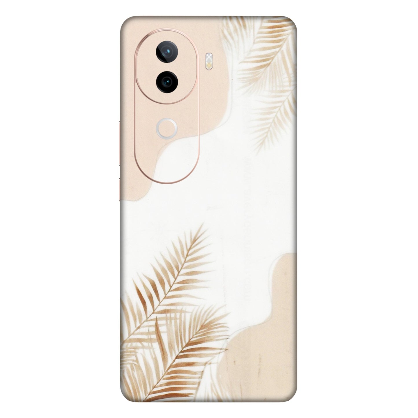 IQOO Phone Skins (All Models) - Gold Petals Abstract - Transparent Finish (T-08) IQOO Z9S