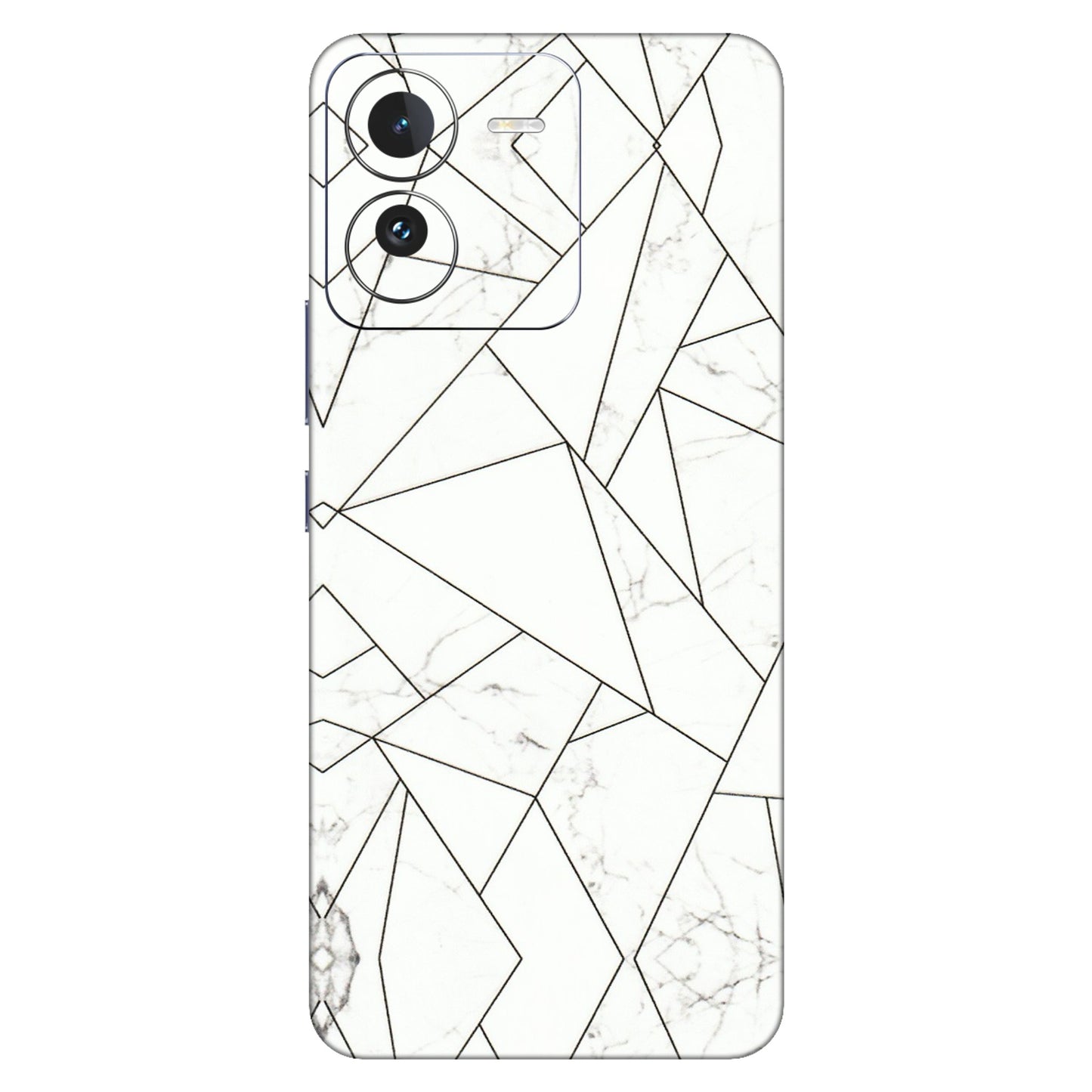 IQOO Phone Skins (All Models) - Luxury White Marble Effect - 3D Embossed Finish (L-168) IQOO Z9