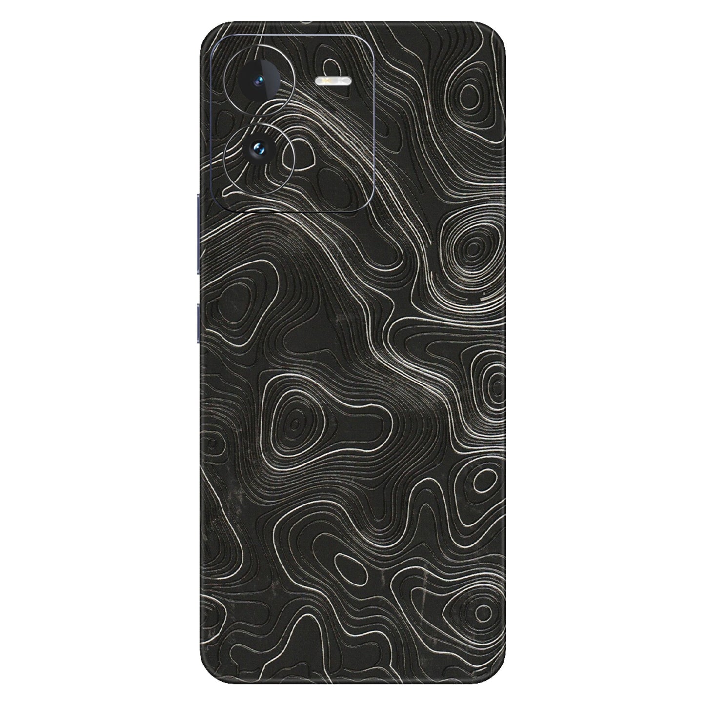 IQOO Phone Skins (All Models) - Abstract White Line Map - 3D Embossed Finish (L-269) IQOO Z9