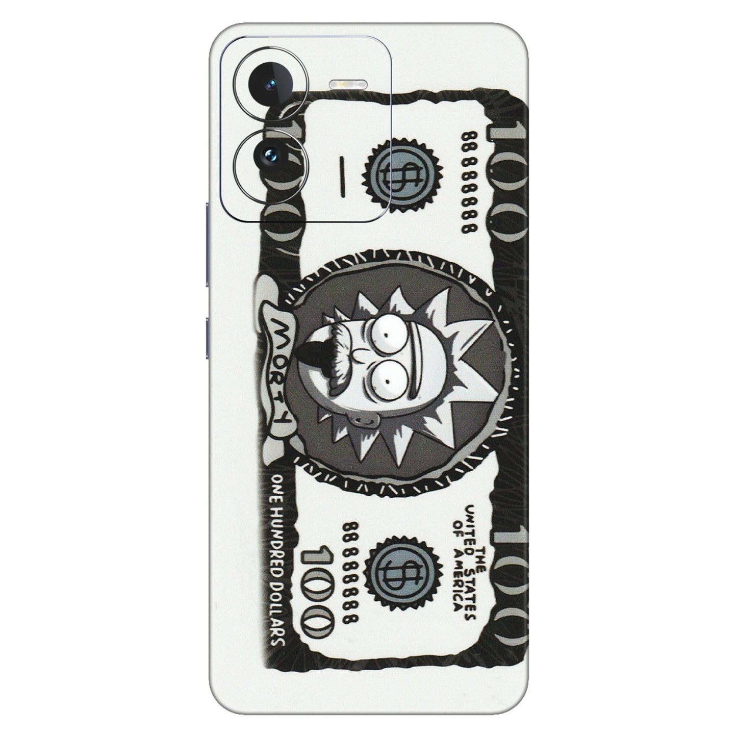 IQOO Phone Skins (All Models) - Rick And Morty Hundred Dollar Anime - Matte Finish (M-161) IQOO Z9