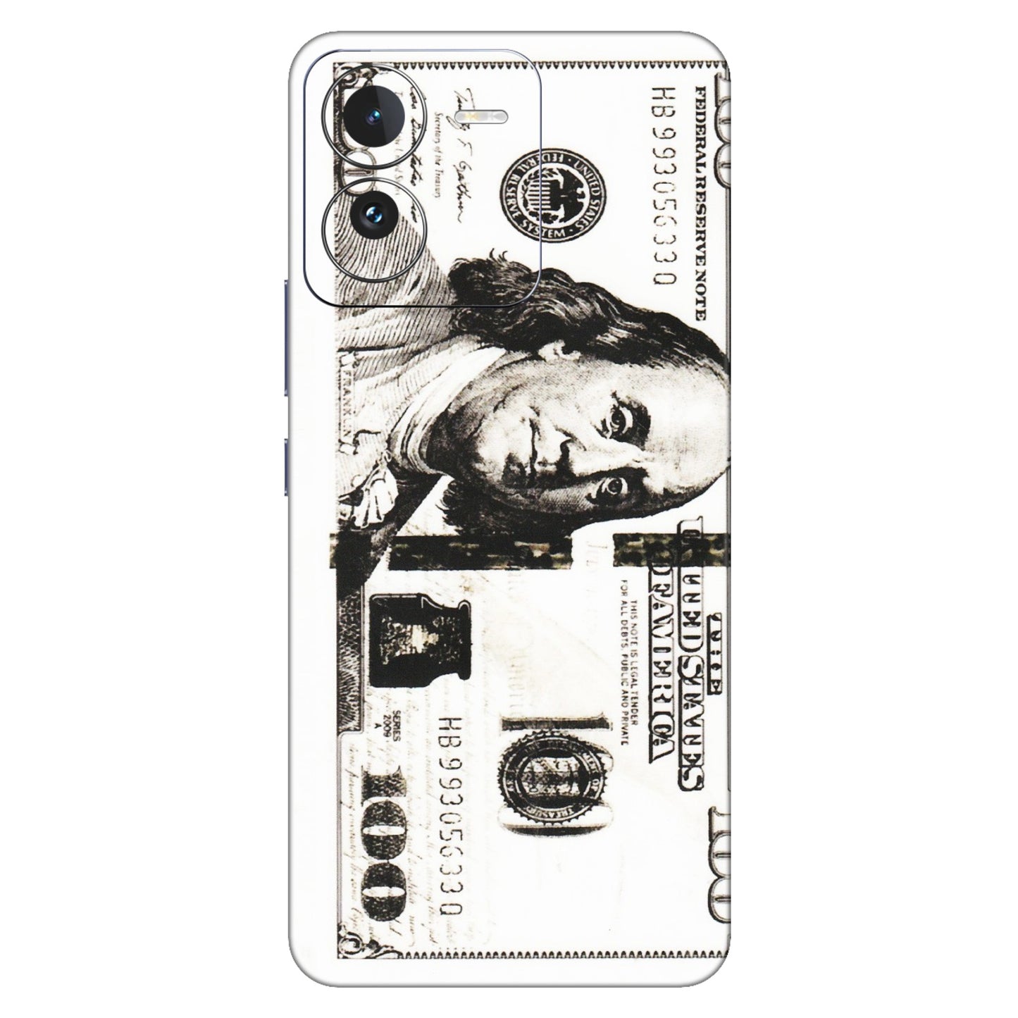 IQOO Phone Skins (All Models) - 100 Dollar Currency - Transparent Finish (T-01) IQOO Z9
