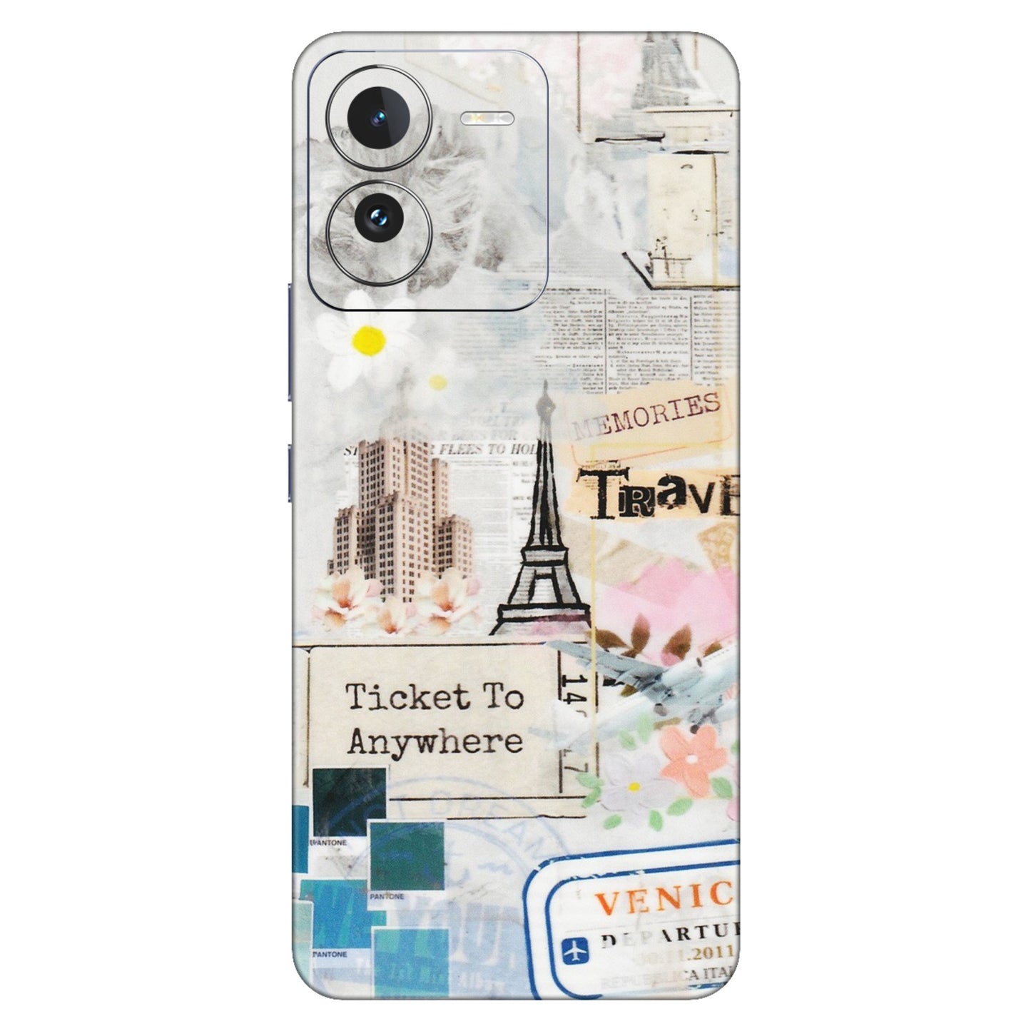IQOO Phone Skins (All Models) - Travel Memories - Transparent Finish (T-09) IQOO Z9