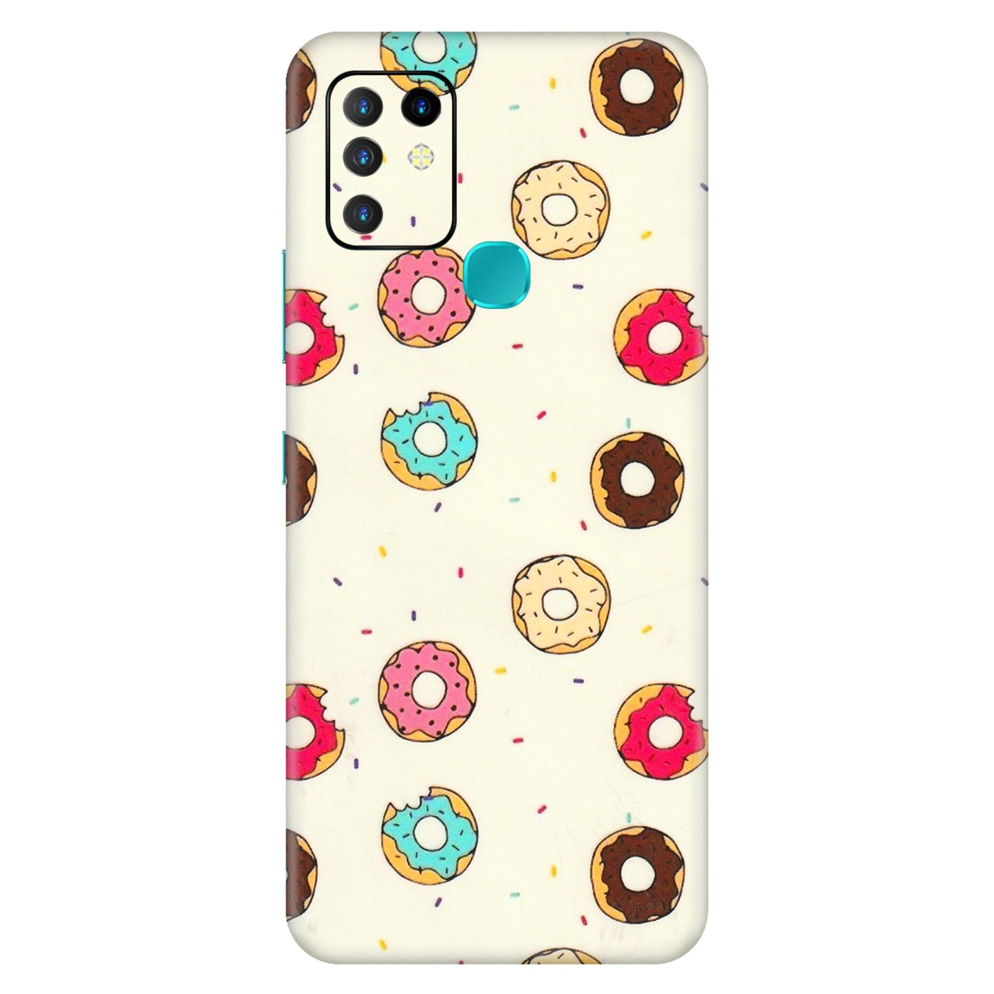INFINIX Phone Skins (All Models) - Mini Donuts Doodle Art - 3D Embossed Finish (L-122) Infinix Hot 10