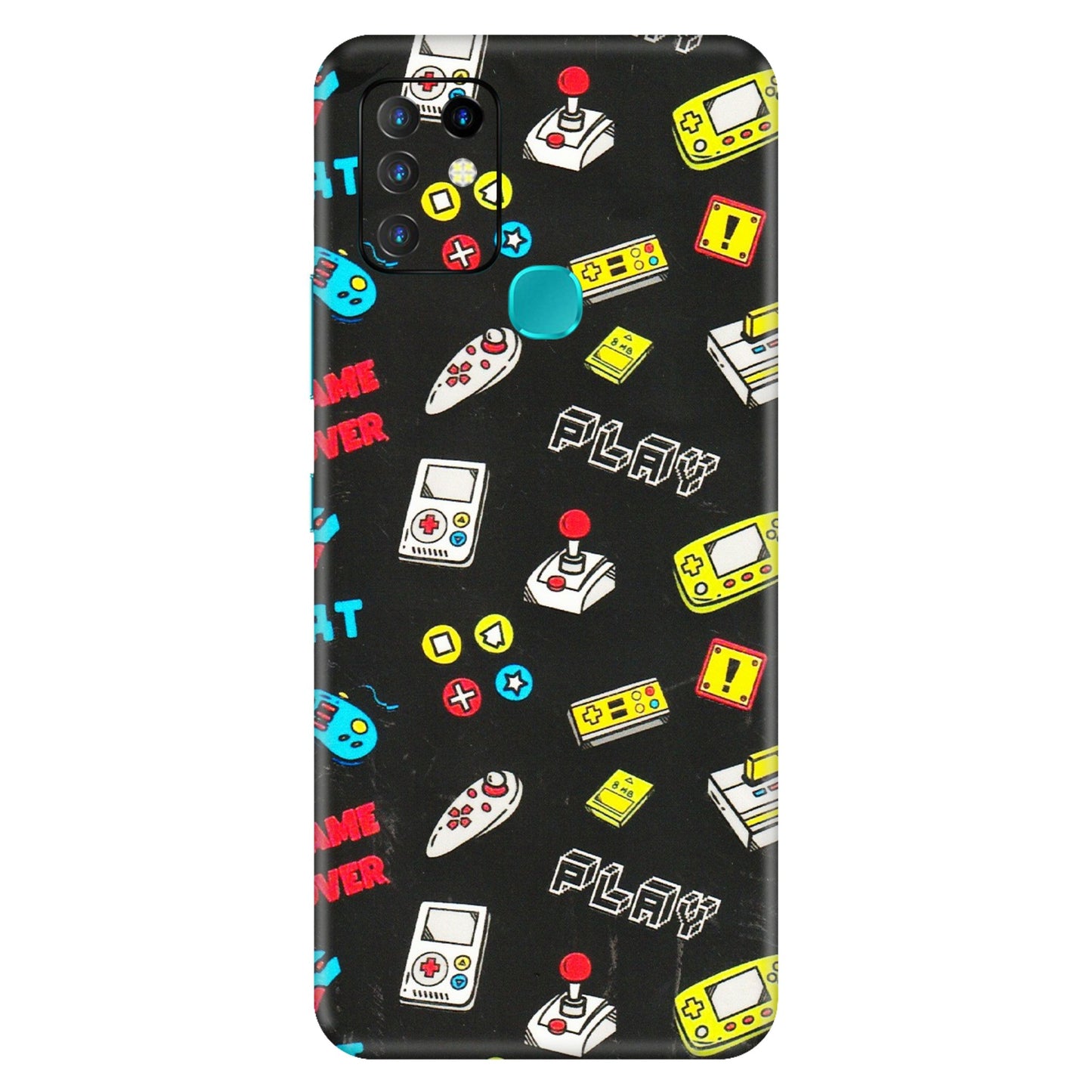 INFINIX Phone Skins (All Models) - Gaming Doodles - 3D Embossed Finish (L-224) Infinix Hot 10