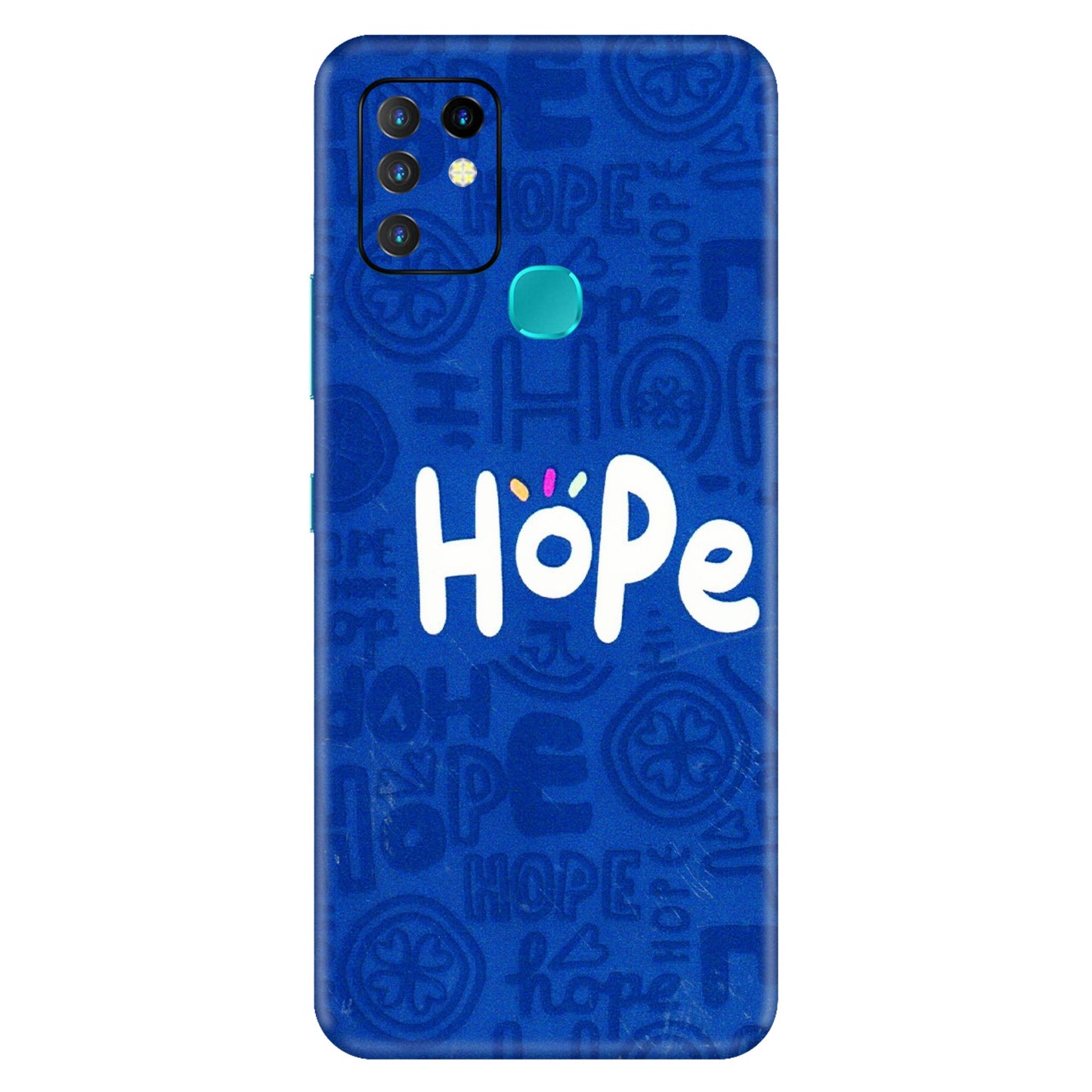 INFINIX Phone Skins (All Models) - Hope Doodles Blue - 3D Embossed Finish (L-43) Infinix Hot 10