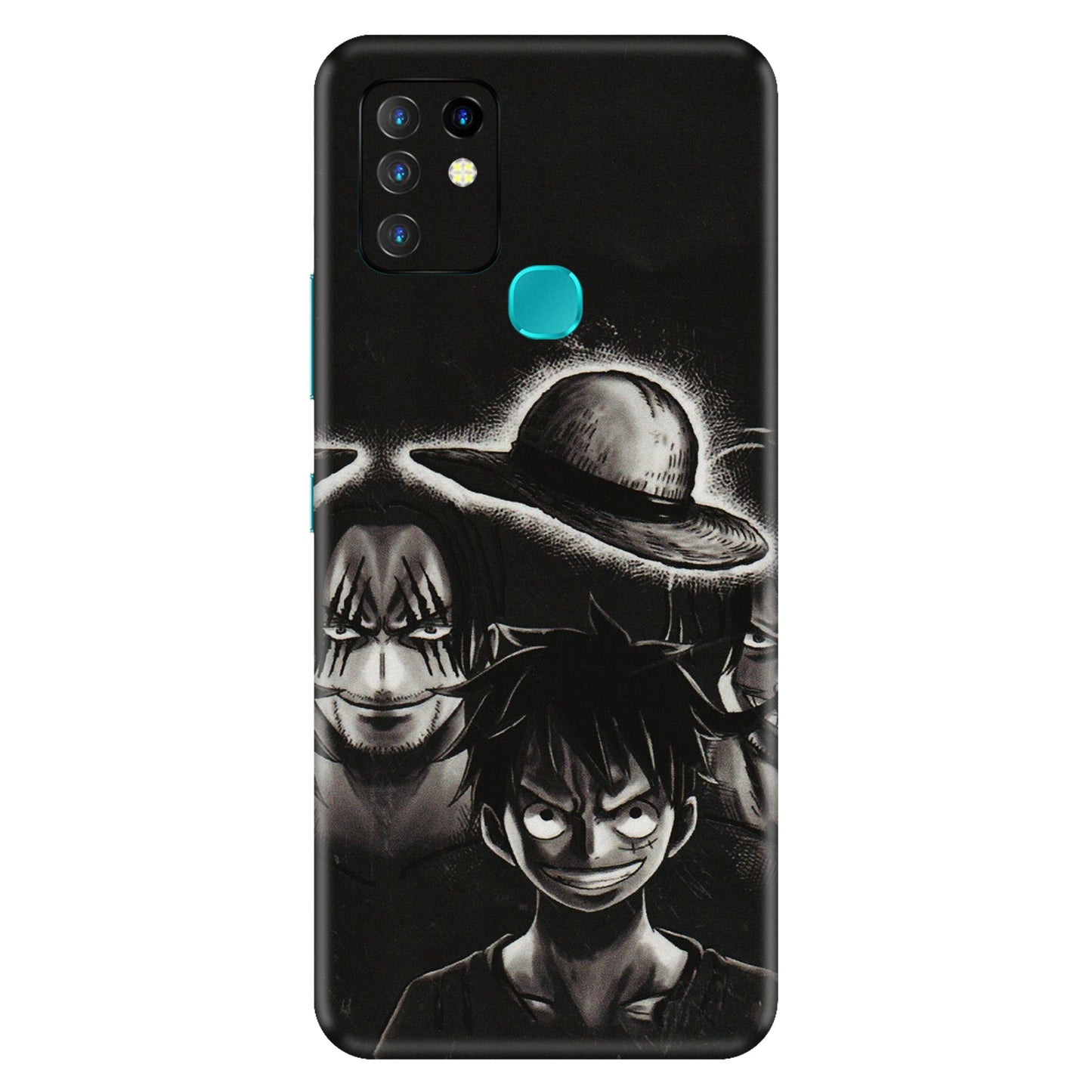 INFINIX Phone Skins (All Models) - Black Luffy Hat - 3D Embossed Finish (L-57) Infinix Hot 10