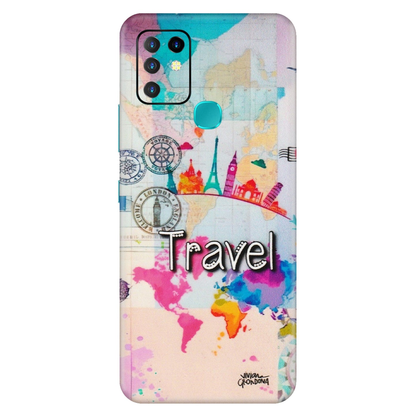 INFINIX Phone Skins (All Models) - Travel The Wonders - Matte Finish (M-108) Infinix Hot 10