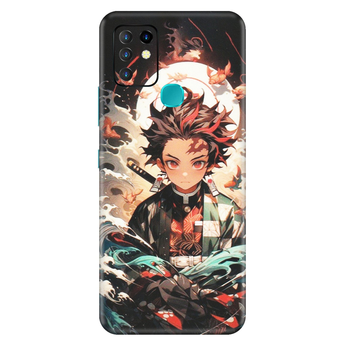 INFINIX Phone Skins (All Models) - Tanjiro Demon Slayer Anime - Matte Finish (M-158) Infinix Hot 10