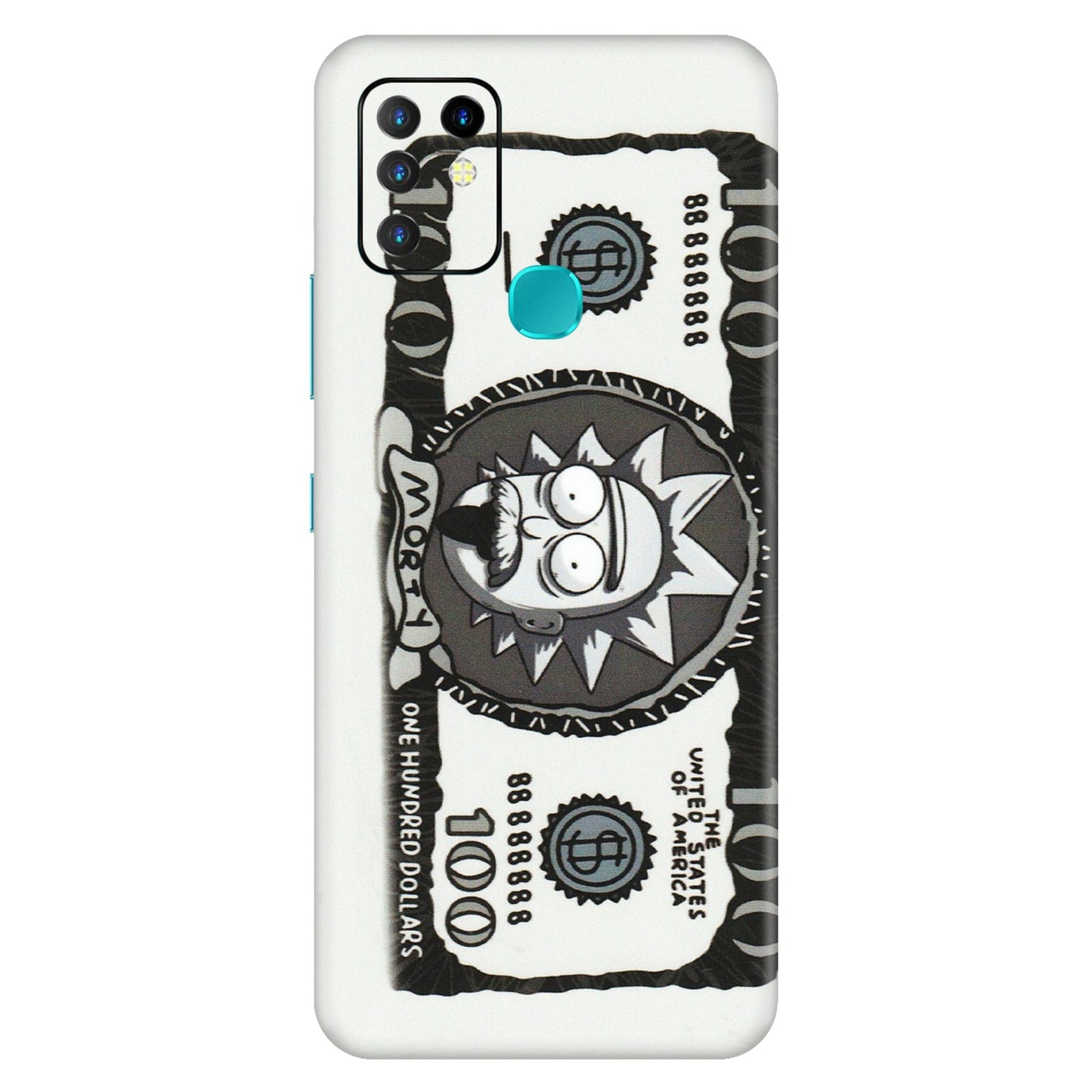 INFINIX Phone Skins (All Models) - Rick And Morty Hundred Dollar Anime - Matte Finish (M-161) Infinix Hot 10