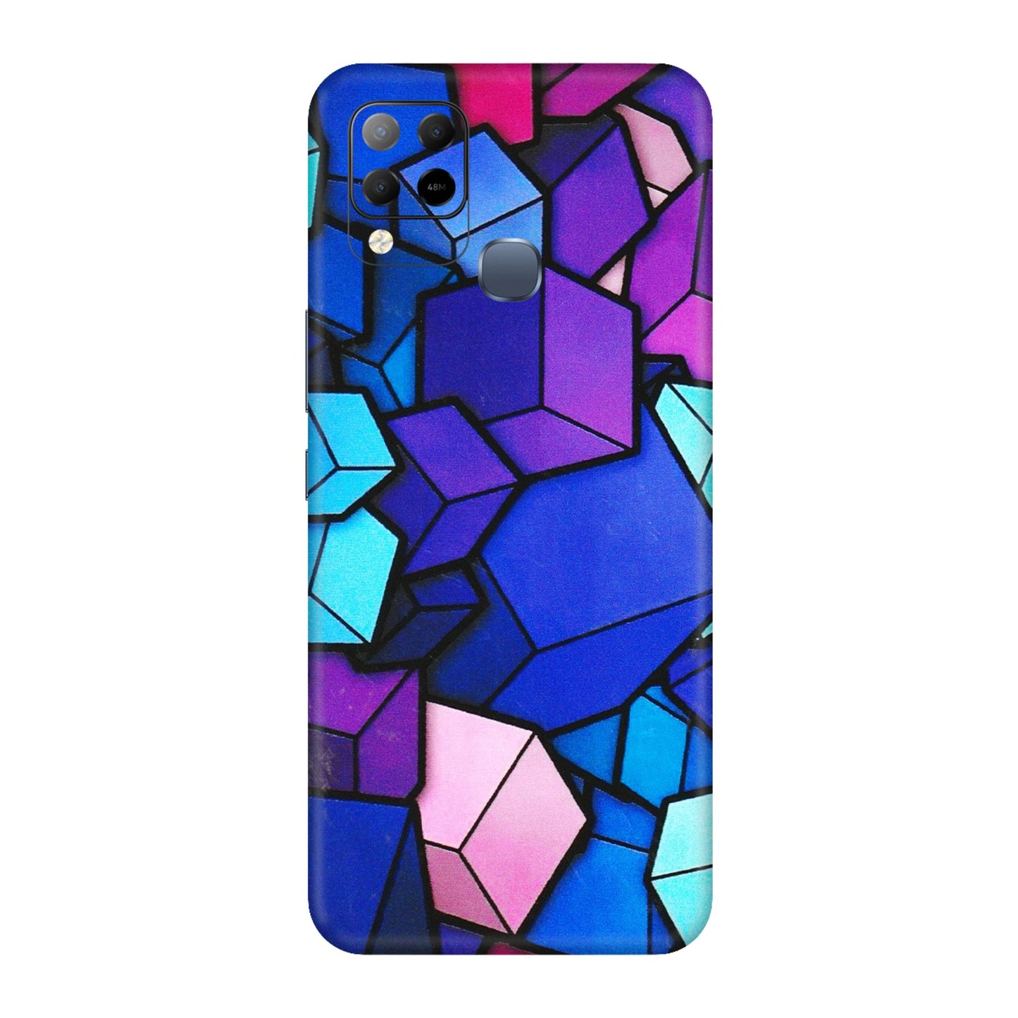 INFINIX Phone Skins (All Models) - Cube Doodle - 3D Embossed Finish (L-141) Infinix Hot 10S