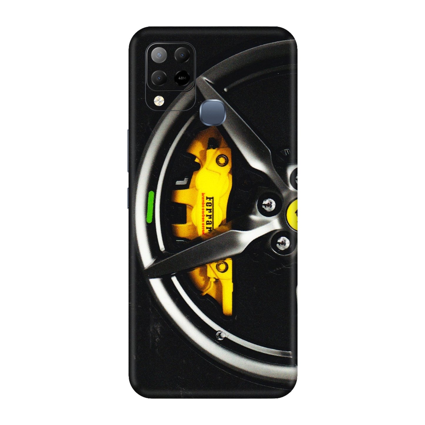 INFINIX Phone Skins (All Models) - Ferrari Wheel Alloy - 3D Embossed Finish (L-173) Infinix Hot 10S