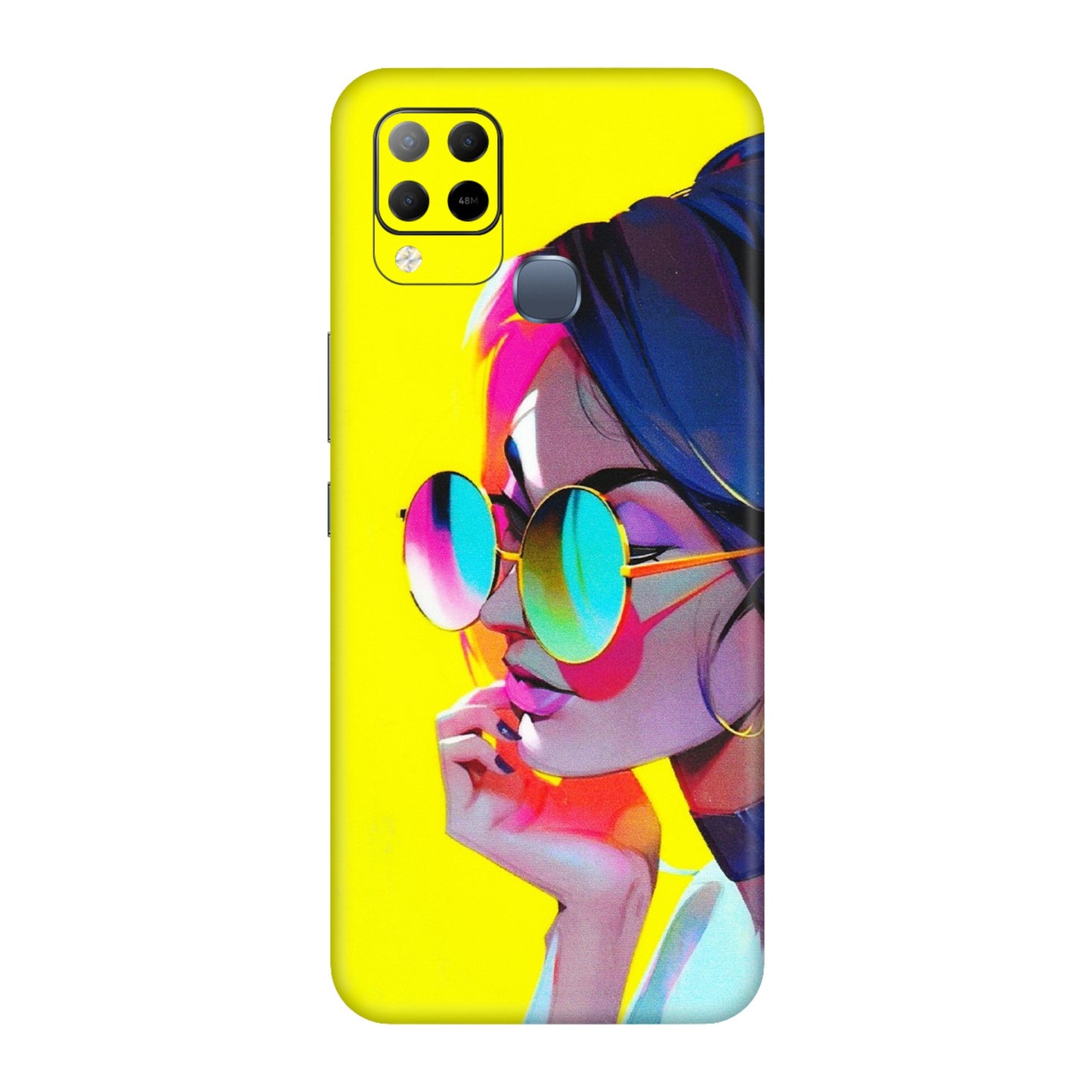 INFINIX Phone Skins (All Models) - Bold Stylish Girl - 3D Embossed Finish (L-222) Infinix Hot 10S