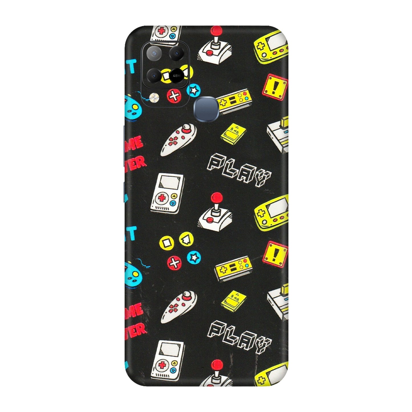 INFINIX Phone Skins (All Models) - Gaming Doodles - 3D Embossed Finish (L-224) Infinix Hot 10S