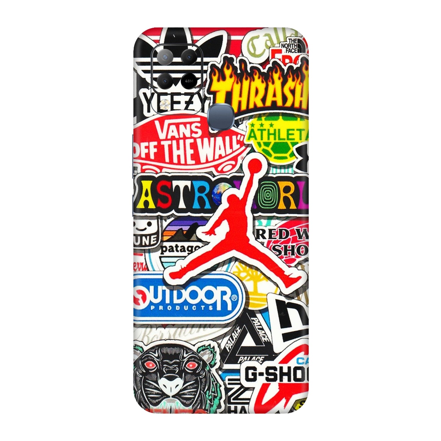 INFINIX Phone Skins (All Models) - Multi Brands Sticker Graffiti - 3D Embossed Finish (L-37) Infinix Hot 10S