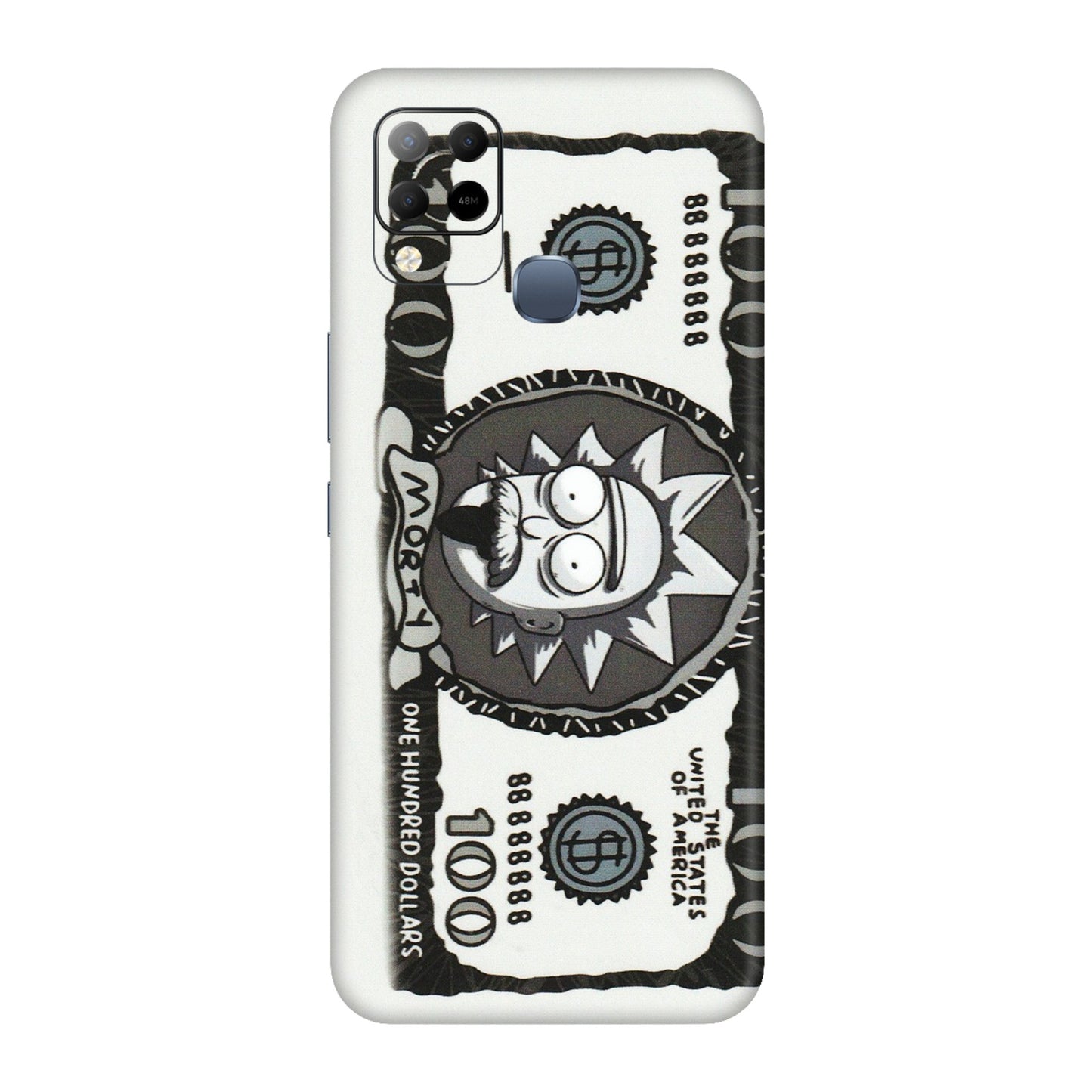 INFINIX Phone Skins (All Models) - Rick And Morty Hundred Dollar Anime - Matte Finish (M-161) Infinix Hot 10S