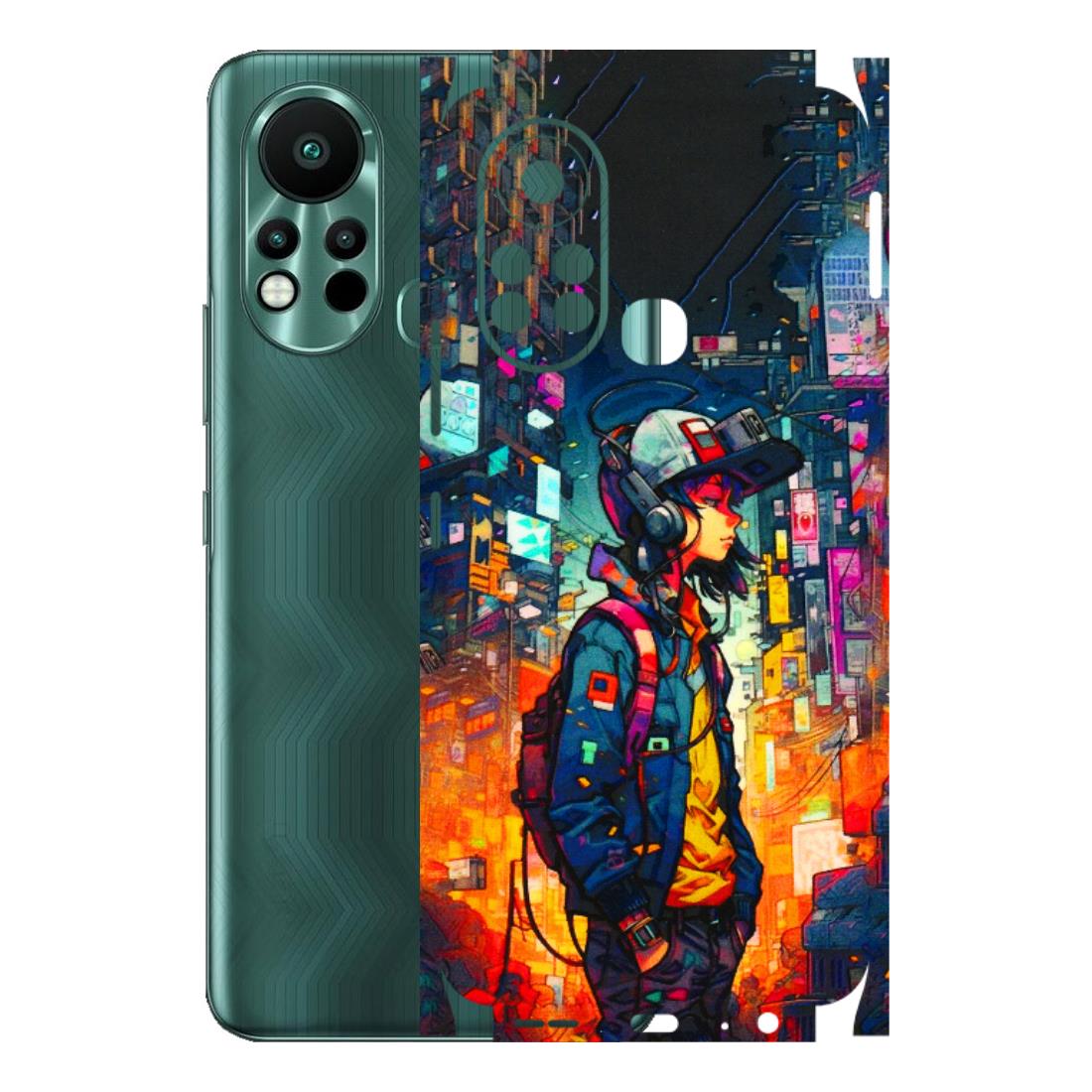 INFINIX Phone Skins (All Models) - Street Anime Guy - 3D Embossed Finish (L-158) Infinix Hot 11S