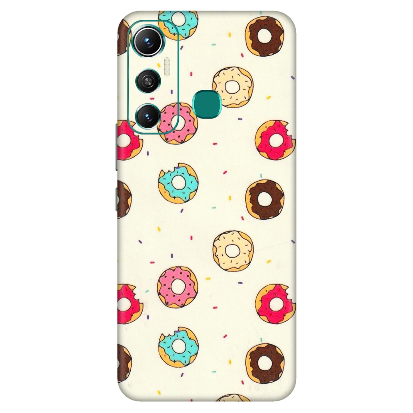 INFINIX Phone Skins (All Models) - Mini Donuts Doodle Art - 3D Embossed Finish (L-122) Infinix Hot 11