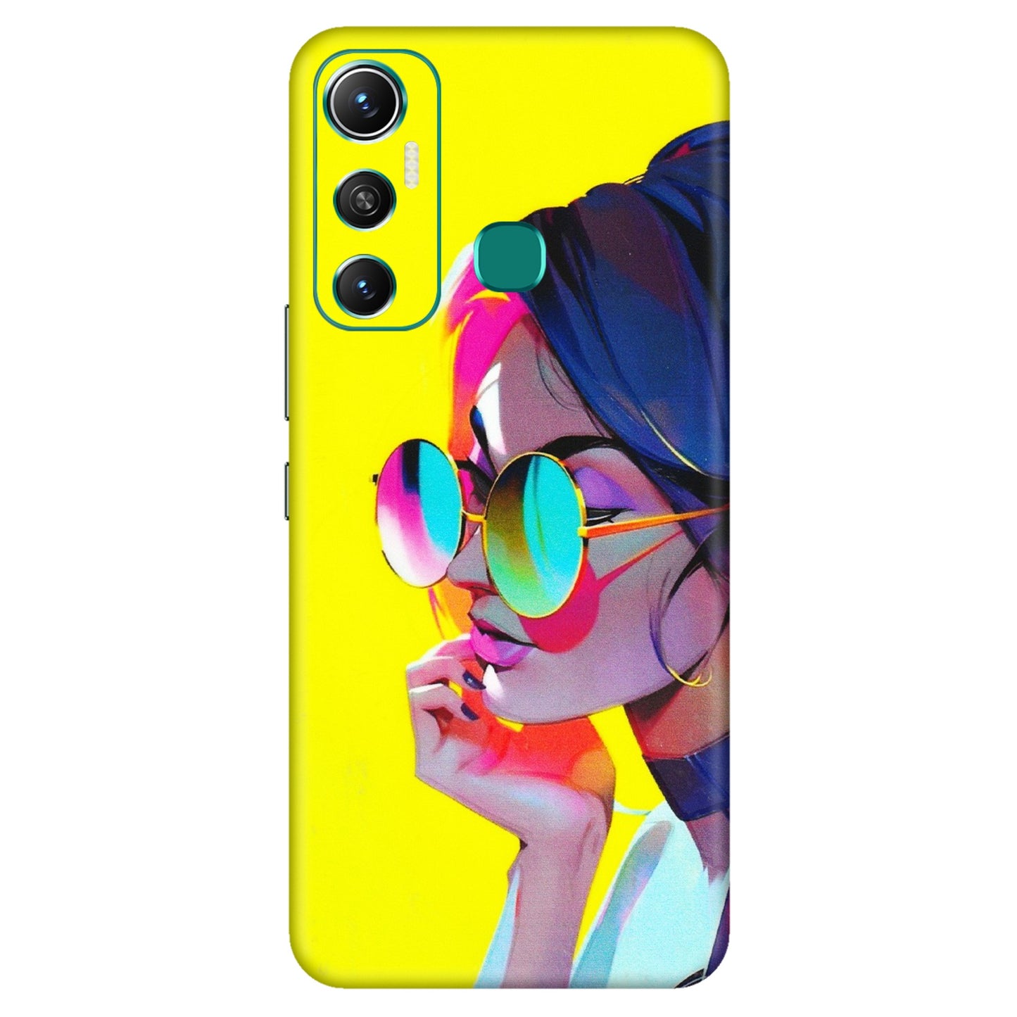 INFINIX Phone Skins (All Models) - Bold Stylish Girl - 3D Embossed Finish (L-222) Infinix Hot 11
