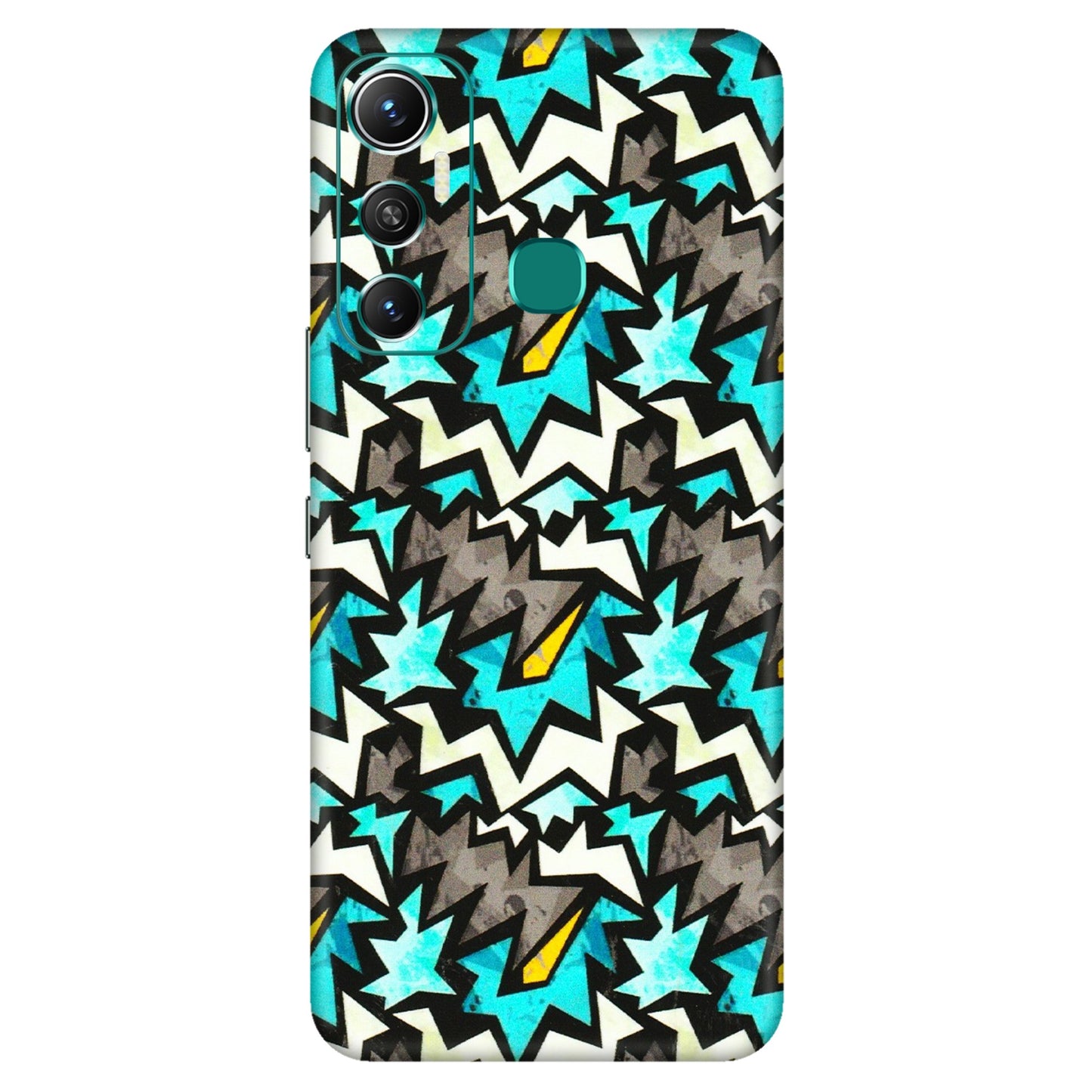 INFINIX Phone Skins (All Models) - Funky Zig Zag - 3D Embossed Finish (L-223) Infinix Hot 11