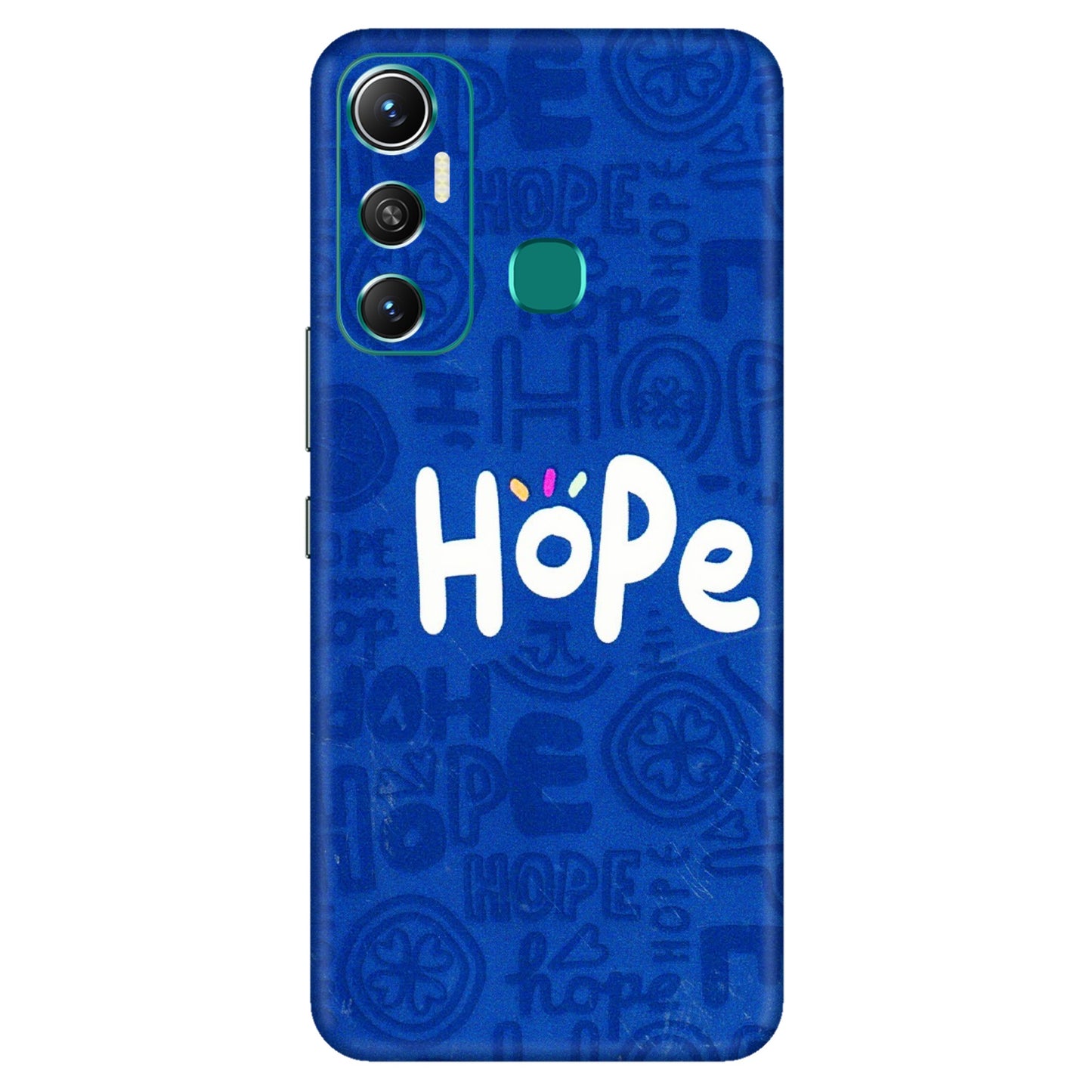 INFINIX Phone Skins (All Models) - Hope Doodles Blue - 3D Embossed Finish (L-43) Infinix Hot 11