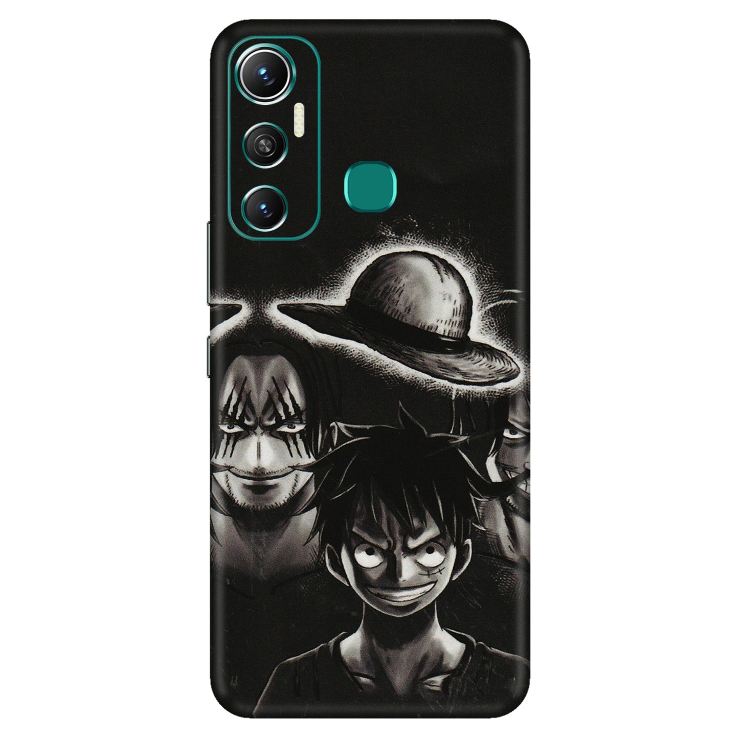 INFINIX Phone Skins (All Models) - Black Luffy Hat - 3D Embossed Finish (L-57) Infinix Hot 11