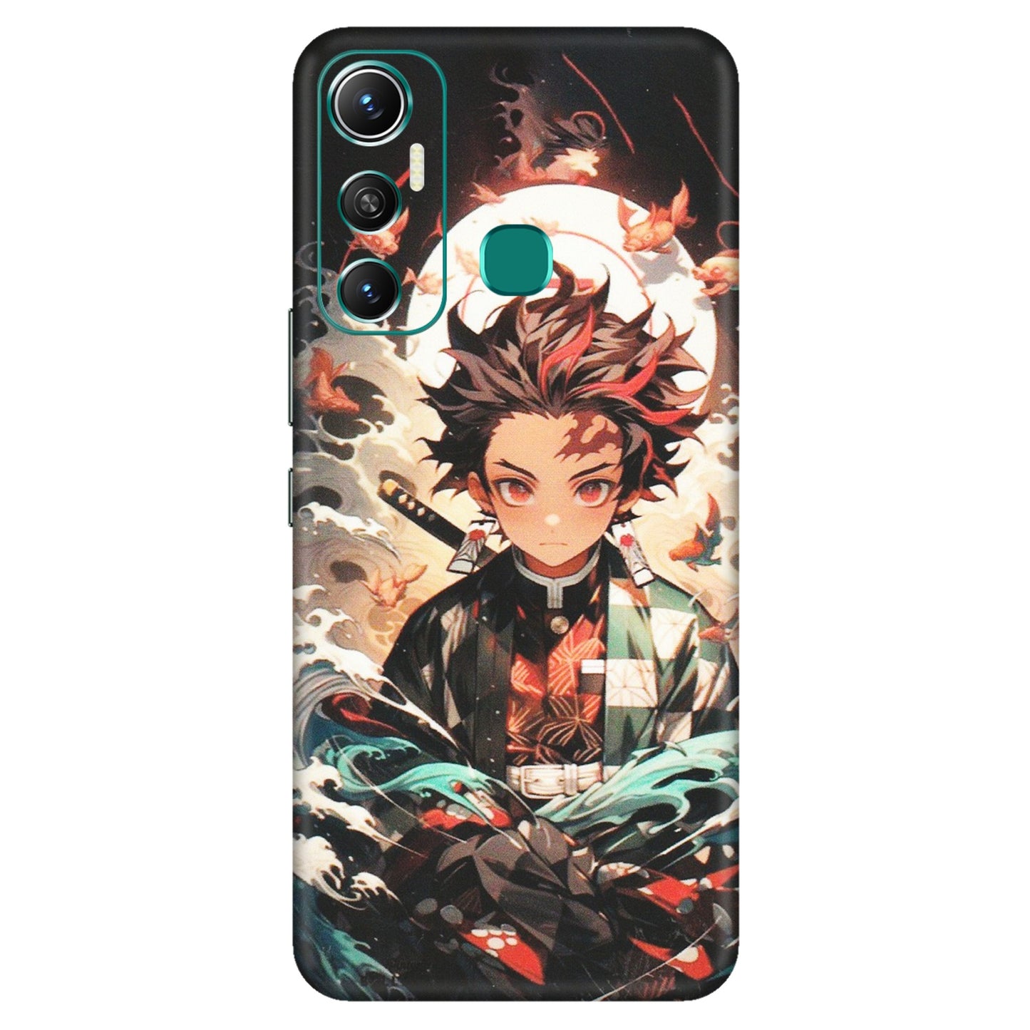 INFINIX Phone Skins (All Models) - Tanjiro Demon Slayer Anime - Matte Finish (M-158) Infinix Hot 11