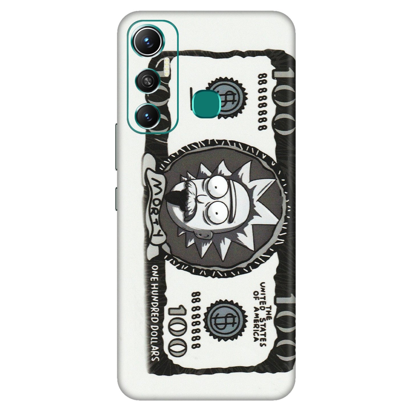INFINIX Phone Skins (All Models) - Rick And Morty Hundred Dollar Anime - Matte Finish (M-161) Infinix Hot 11