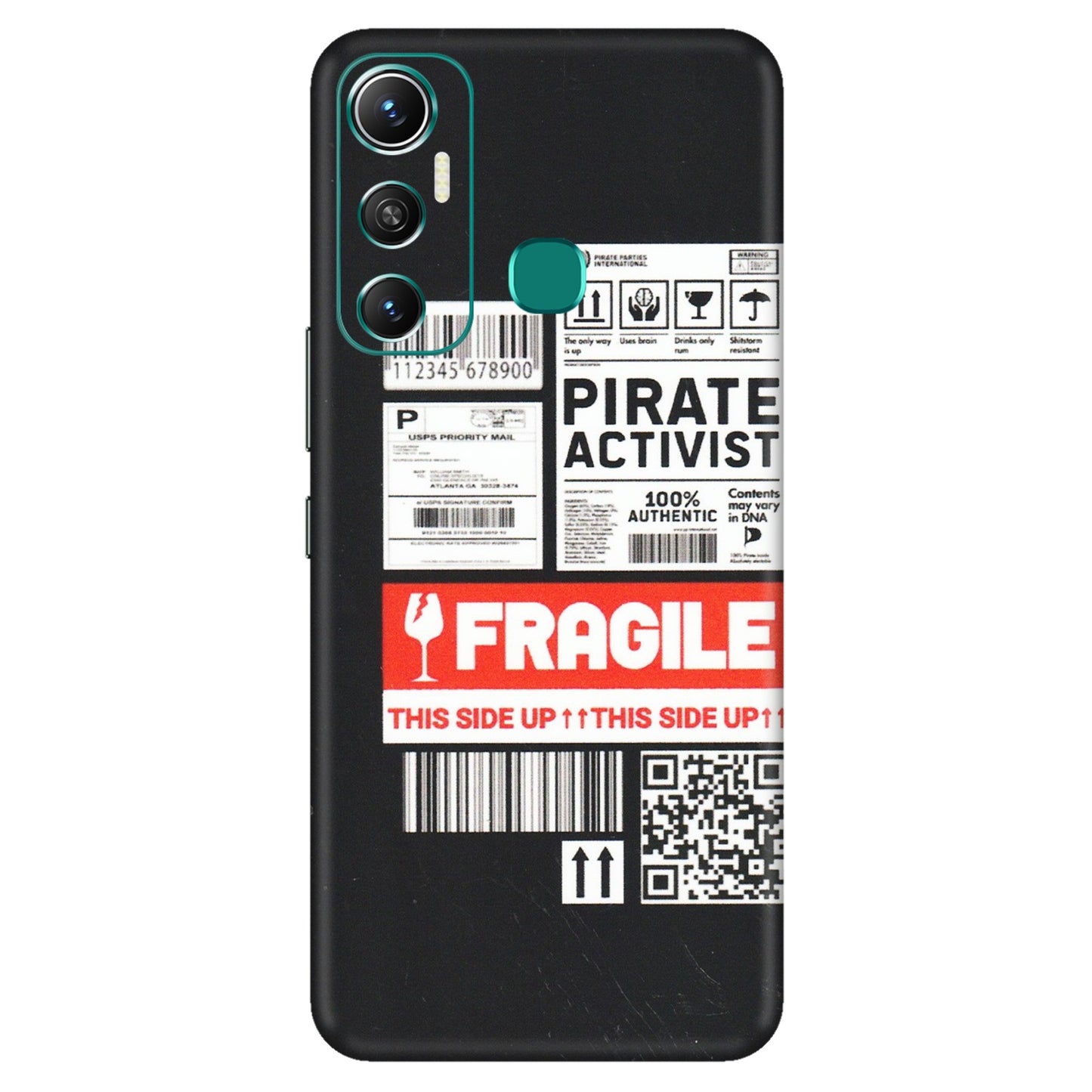 INFINIX Phone Skins (All Models) - Handle With Care - Matte Finish (M-99) Infinix Hot 11