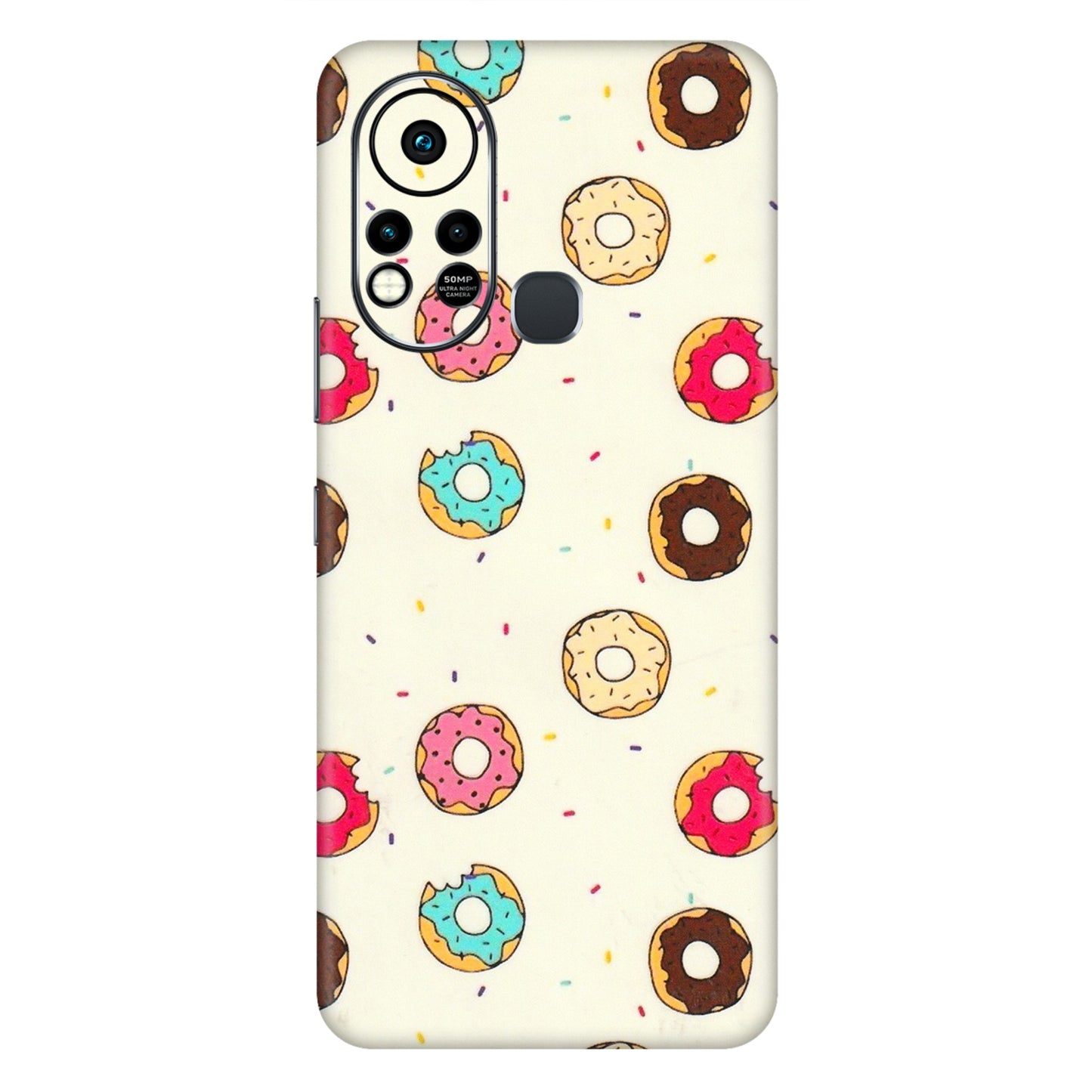 INFINIX Phone Skins (All Models) - Mini Donuts Doodle Art - 3D Embossed Finish (L-122) Infinix Hot 11S