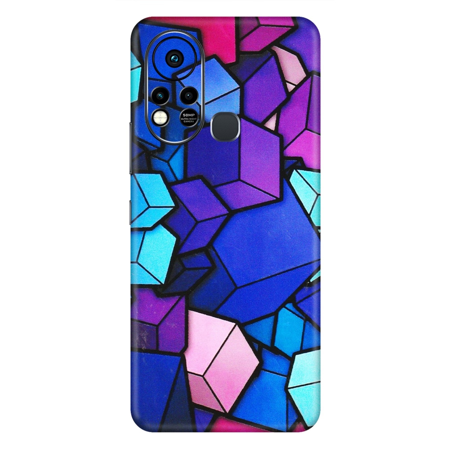 INFINIX Phone Skins (All Models) - Cube Doodle - 3D Embossed Finish (L-141) Infinix Hot 11S